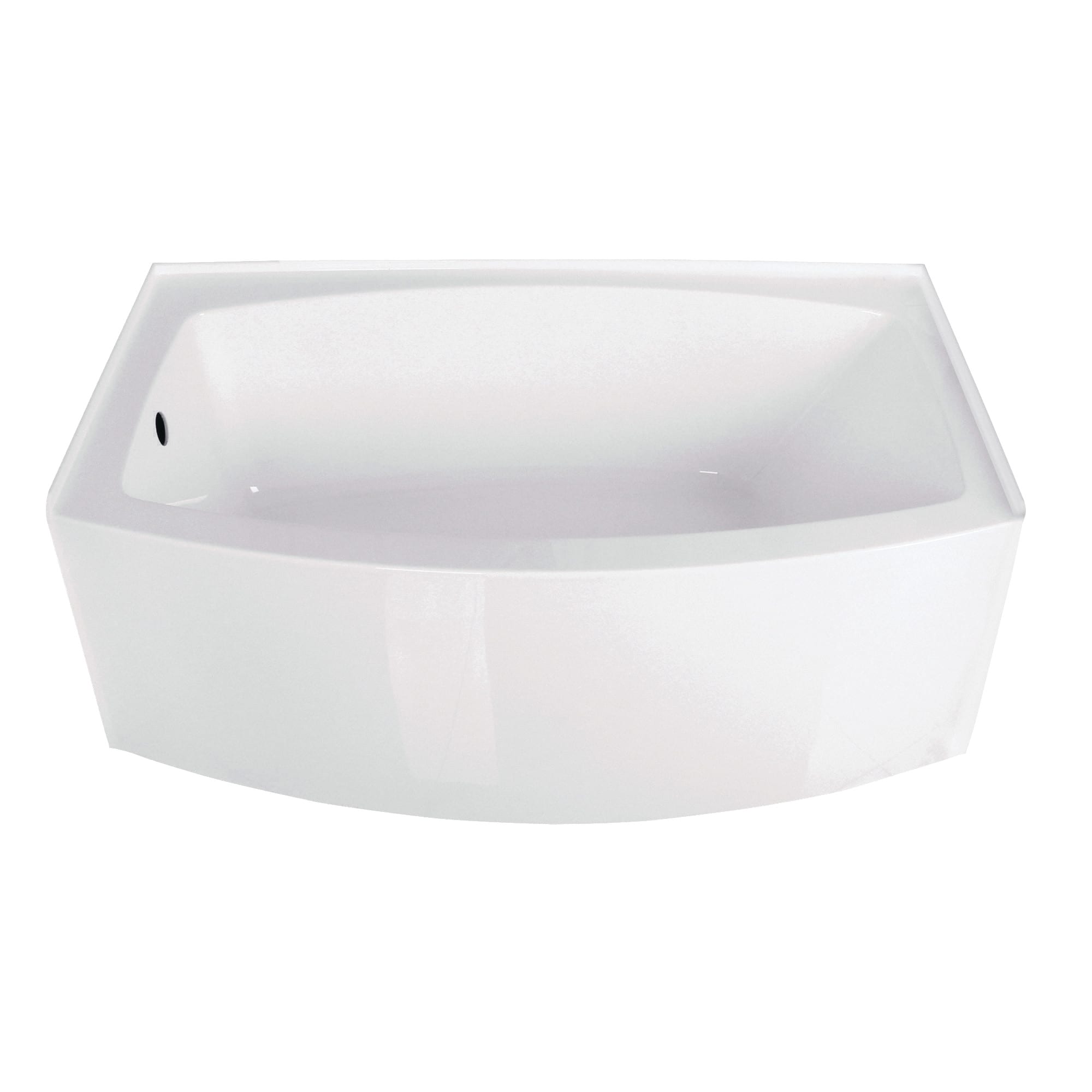 Kingston Brass UUVTDR603222L Aqua Eden 37-in x 60-in White Acrylic Rectangular Alcove Soaking bathtub ( Left Drain )