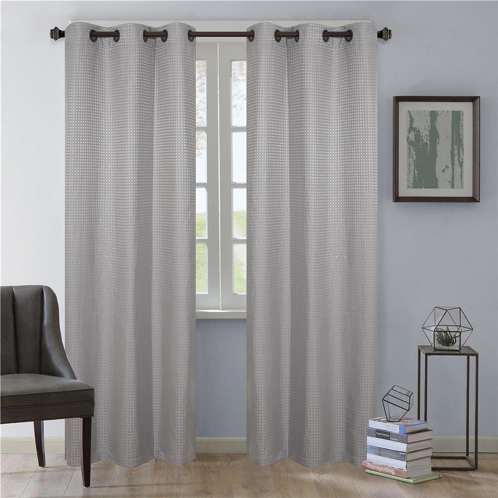 allen + roth DEAN-P-TAUP84 84-in Taupe Light Filtering Grommet Curtain Panel Pair