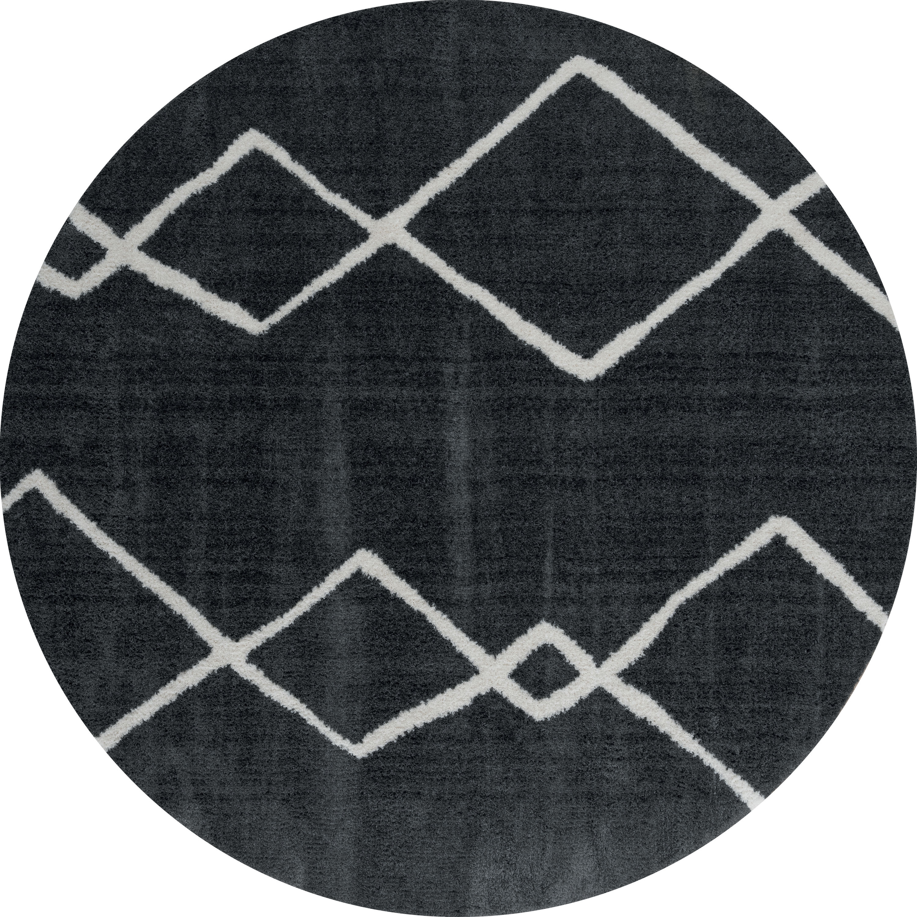 United Weavers Of America 1840 20277 88R Tranquility 8 x 8 (ft) Polyester Smoke Round Indoor Geometric Area rug