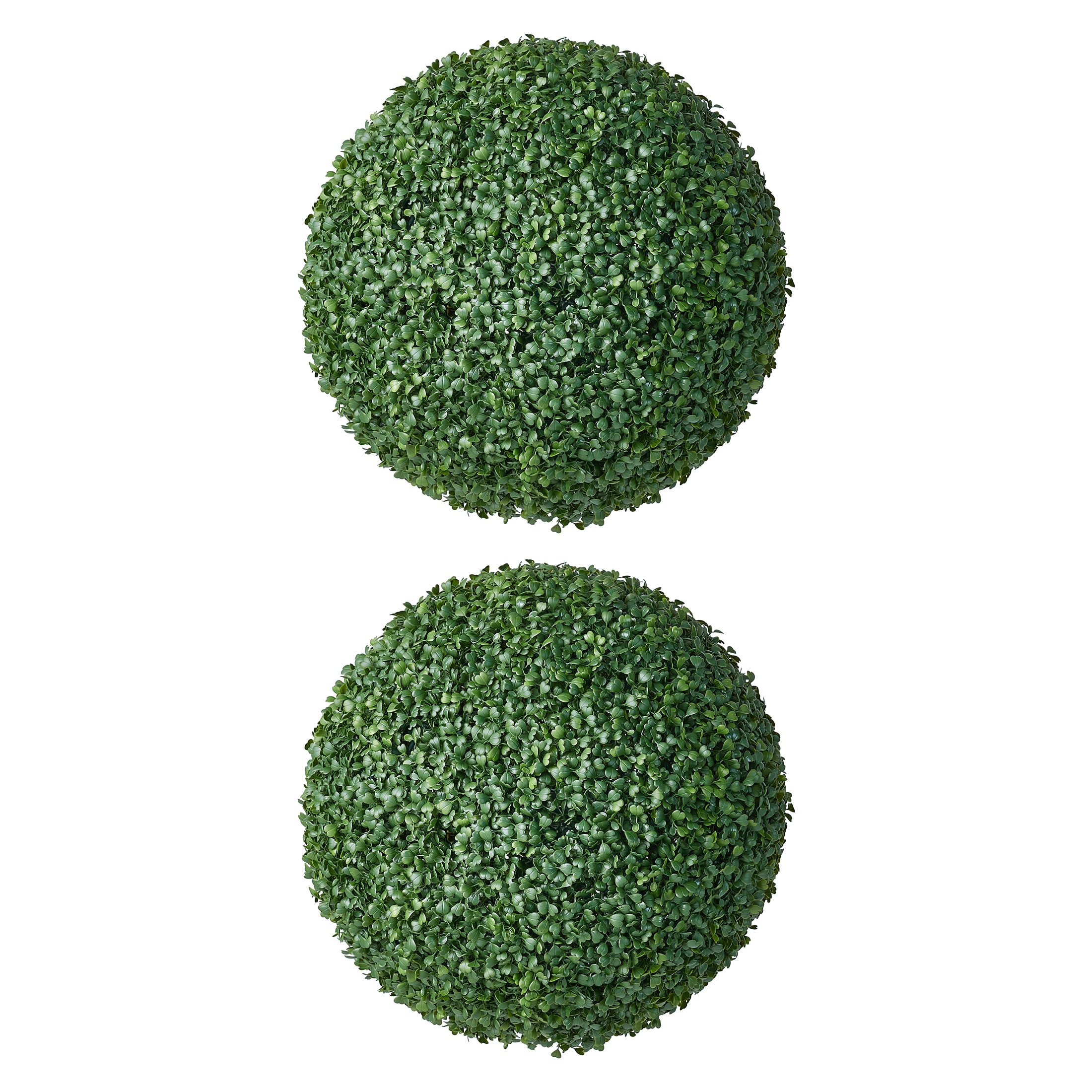 VeriNatural 18-in Green Indoor/Outdoor Floor Boxwood Artificial Topiary Ball - 2 Pack