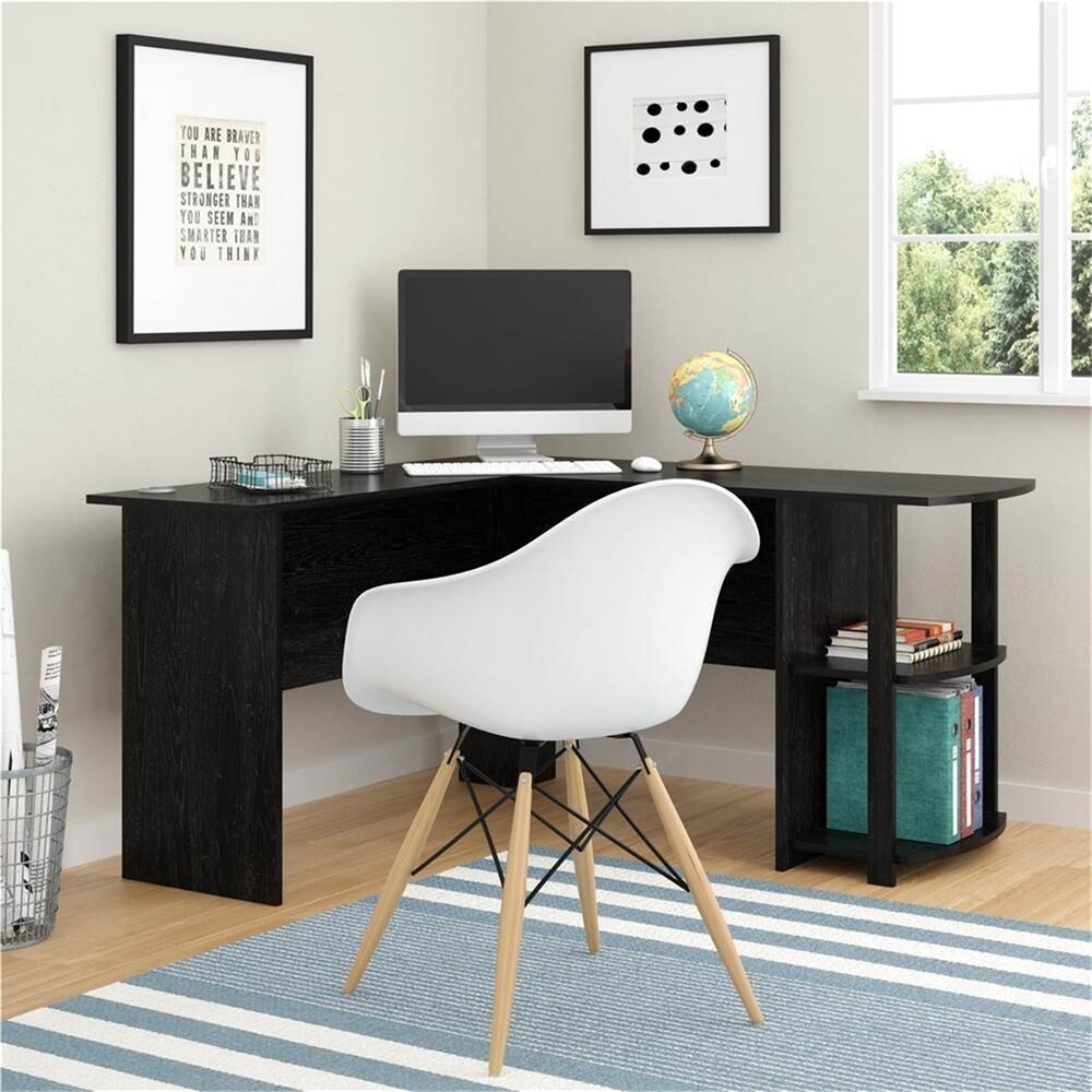 Winado Computer Desk 52.76-in Black Modern/Contemporary Computer Desk ...