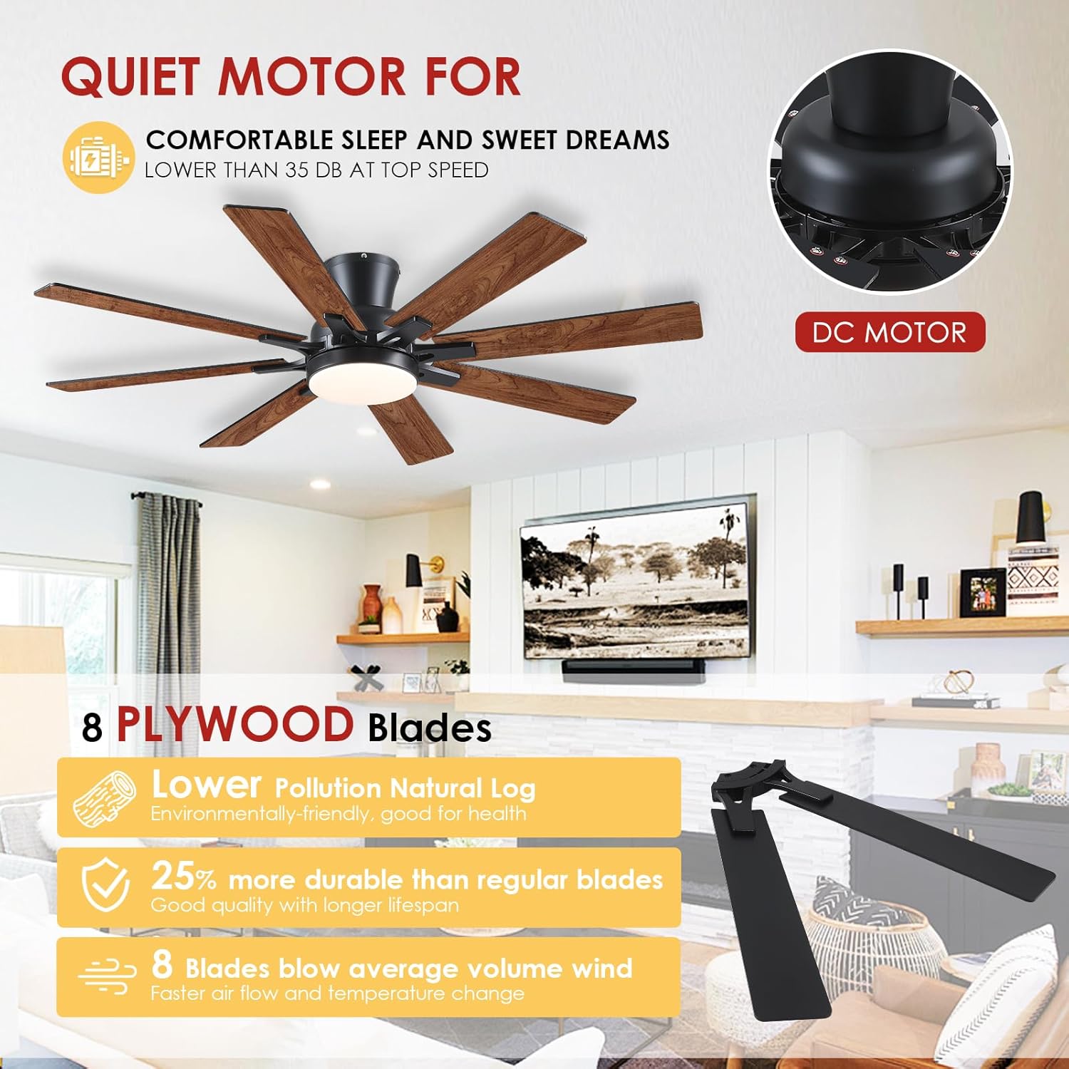 Gleam Flare GF-8428-52BR Ceiling-Fans - View #2