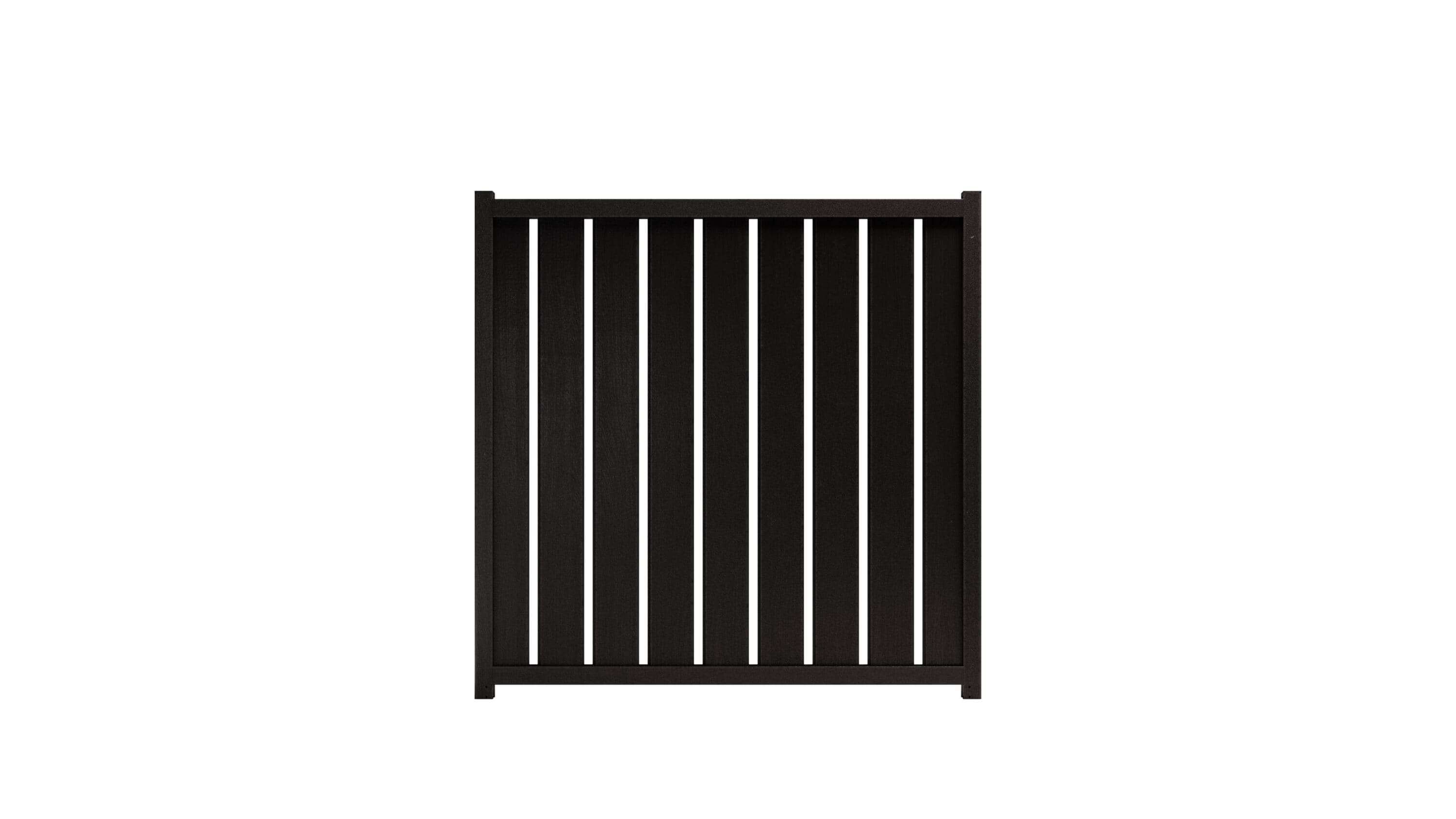 Natures Composites Modern Vertical Semi-Privacy Full Size 6-ft H x 6-ft W Raven (Black) Decorative Composite Fence Panel
