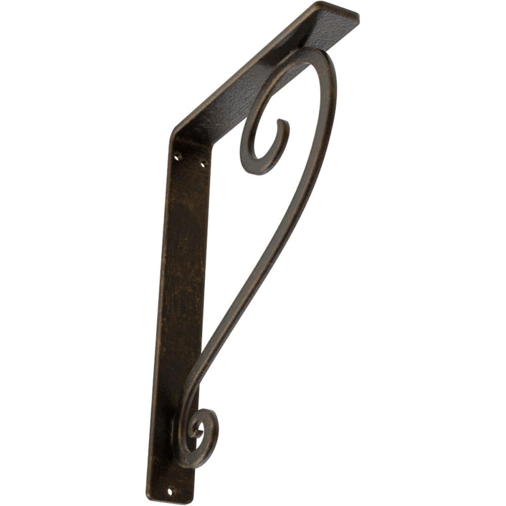 Ekena Millwork BKTM01X07X10SEDABS Edwards 7.5-in x 1.5-in x 10-in Antique brass Wrought iron Mounting bracket