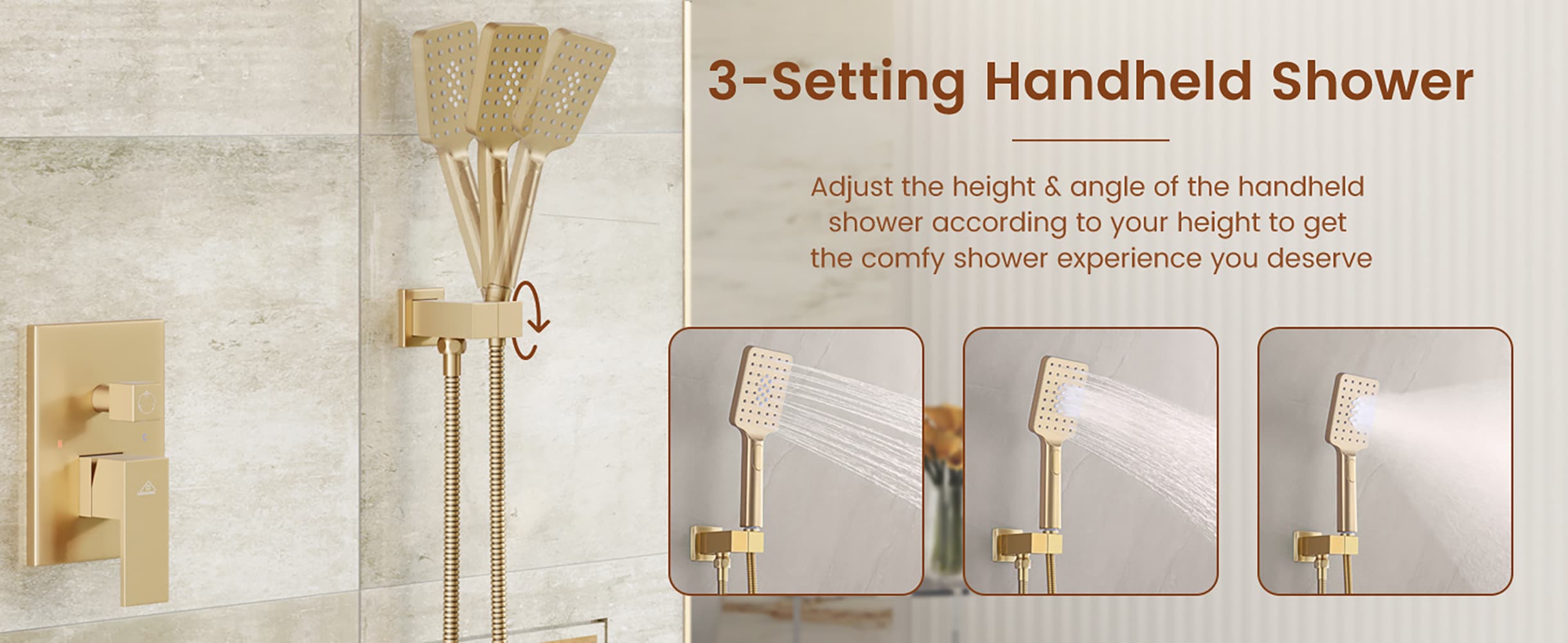 CASAINC WF-W98W02LSJ-12 Showerhead-Bar-Panels - View #14