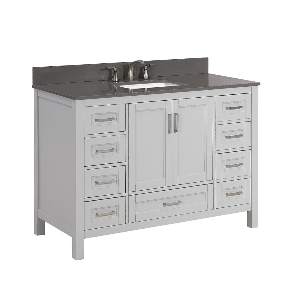 Durham 48-in Light Gray Undermount Single Sink Bathroom Vanity with ...