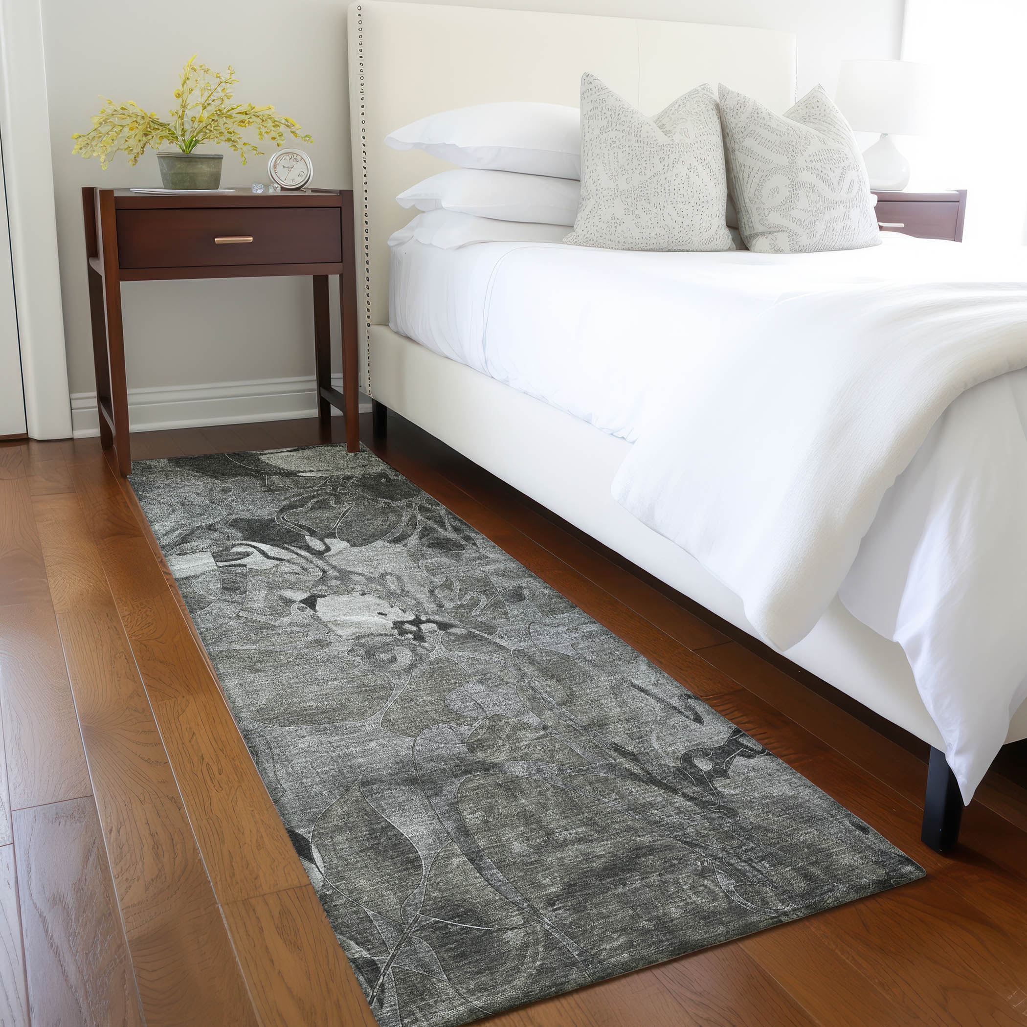 Addison Rugs ACN558GY2X8 Chantille ACN558GY 2 x 7 (ft) Polyester Gray Rectangular Indoor/Outdoor Abstract Farmhouse/Cottage Machine washable Area rug
