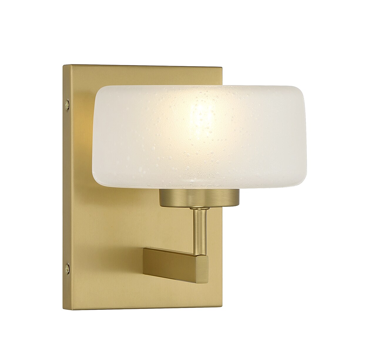 Warm Brass Frosted Glass Dimmable Wall Sconce