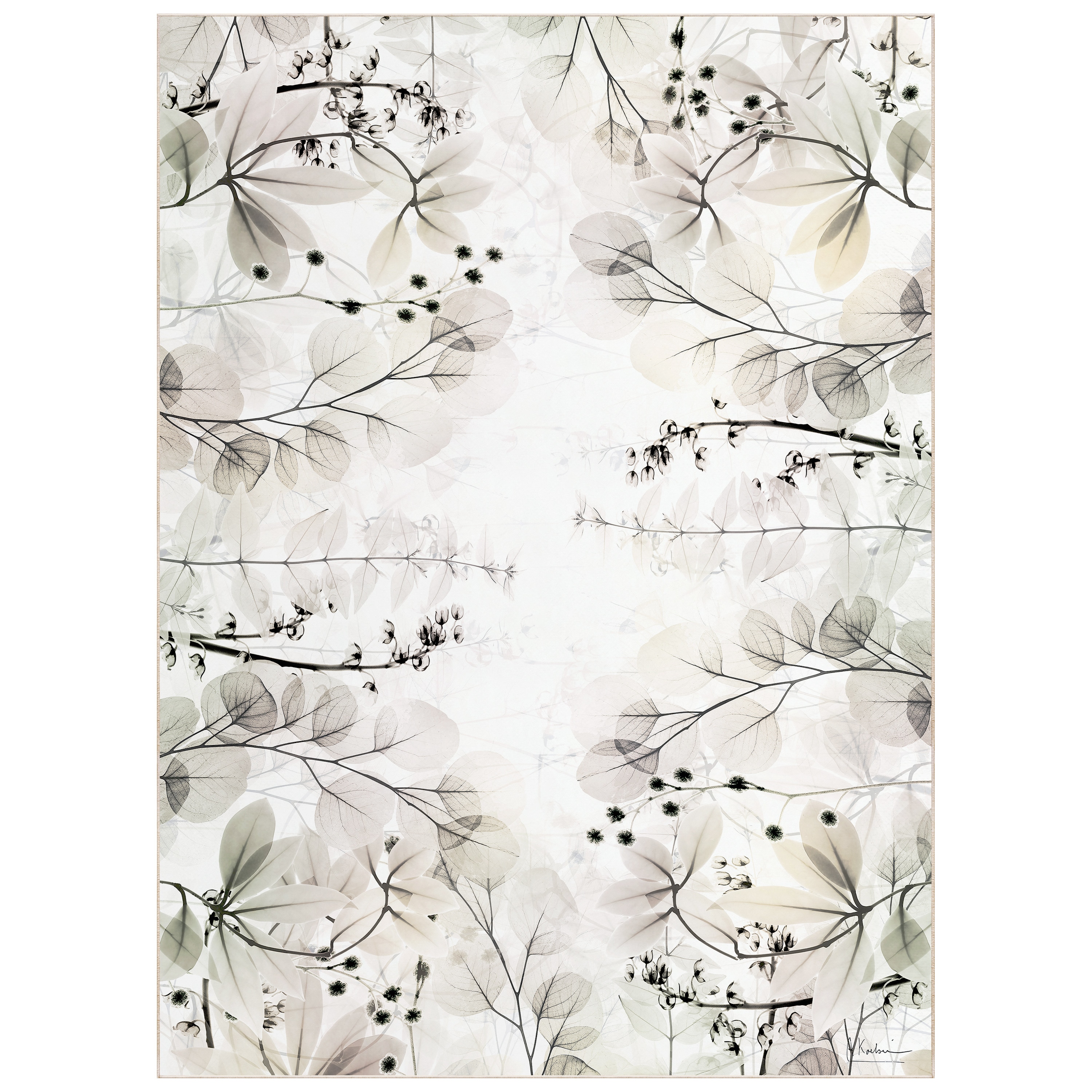 Empire Art Direct TDA-AD729-0810C2 8 x 10 (ft) Multi-Colored Rectangular Indoor Floral/Botanical Pet Friendly Area rug