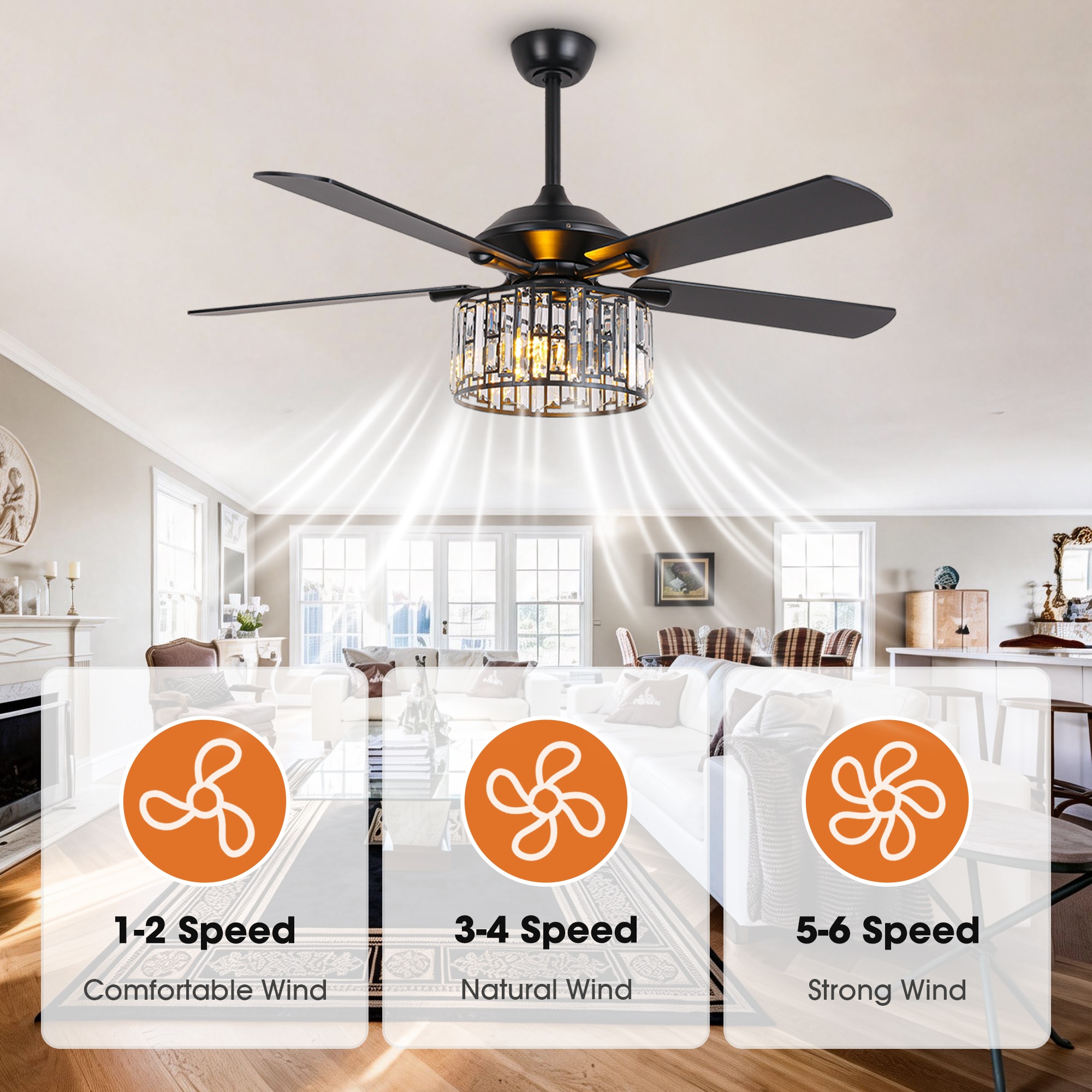 Parrot Uncle F6305BK110V Ceiling-Fans - View #9