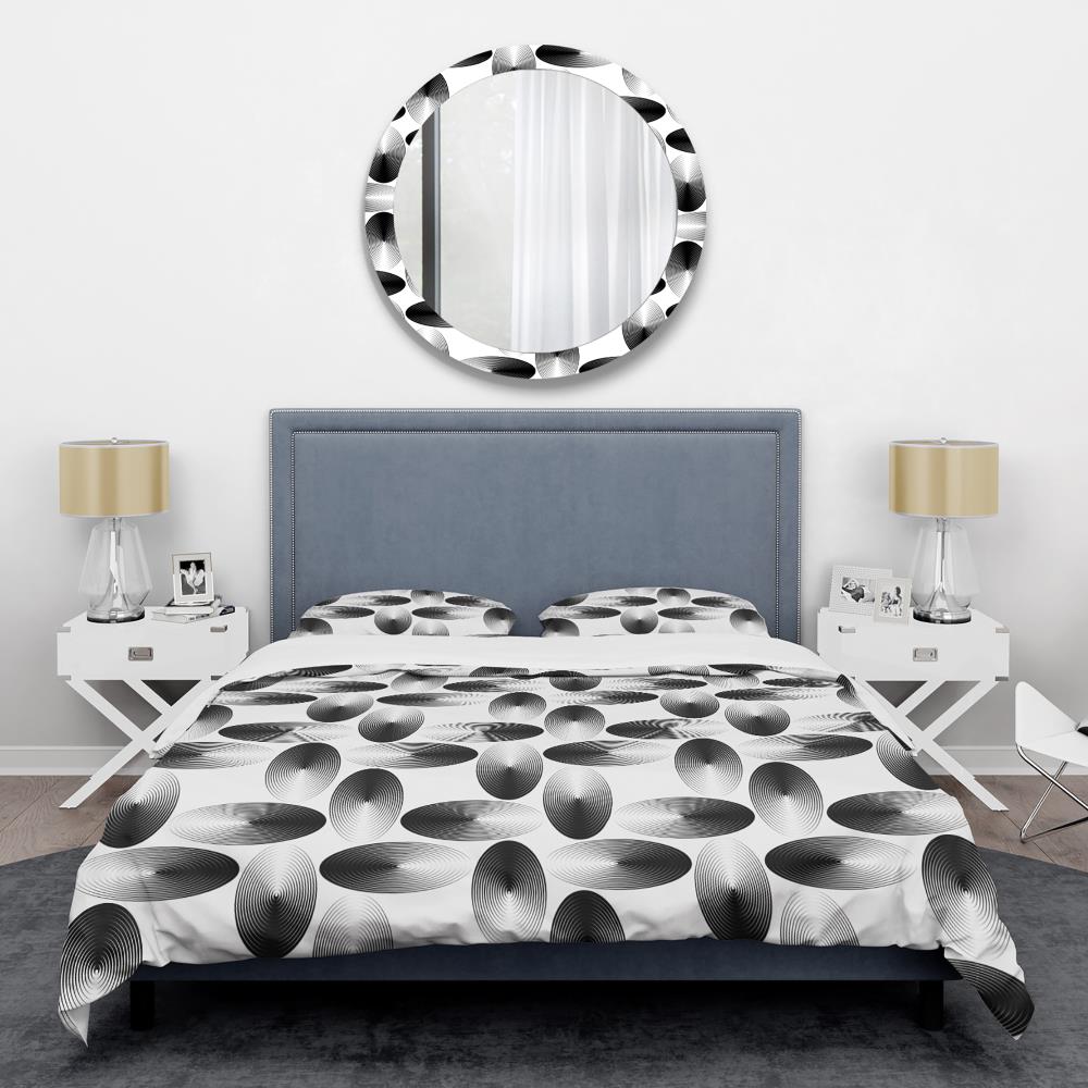 Designart BED24101-T 3-Piece Black Twin Duvet Cover Set