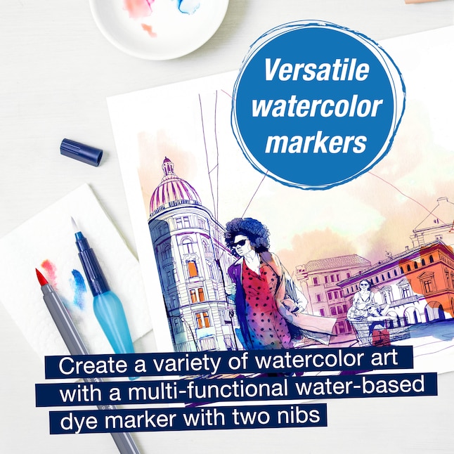 Watercolor Markers: Faber-Castell 6 Count Goldfaber Aqua Dual Marker  “Graffiti” – Faber-Castell USA