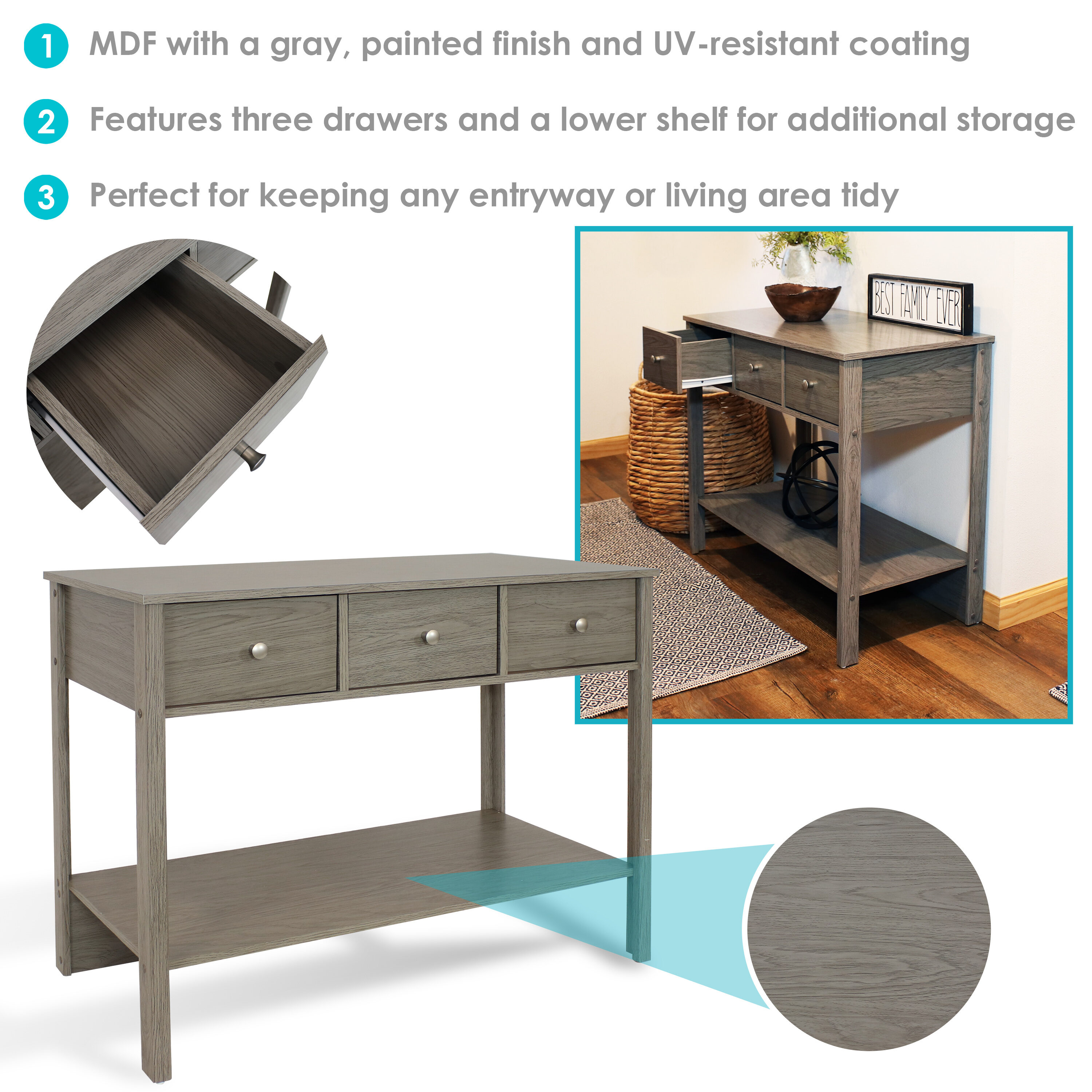 Sunnydaze Decor DTA-287 Console-Sofa-Tables - View #7