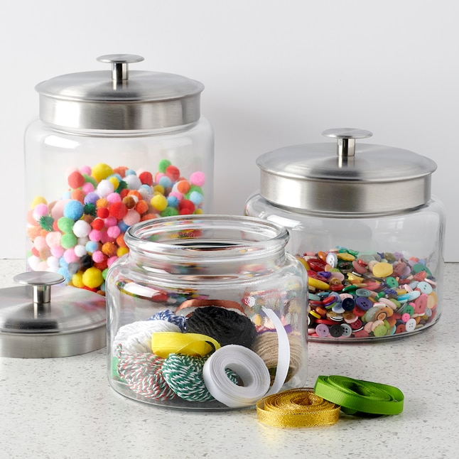 allen + roth 3-quart Glass Bpa-free Reusable Kitchen Canister with Lid in  the Food Storage Containers department at