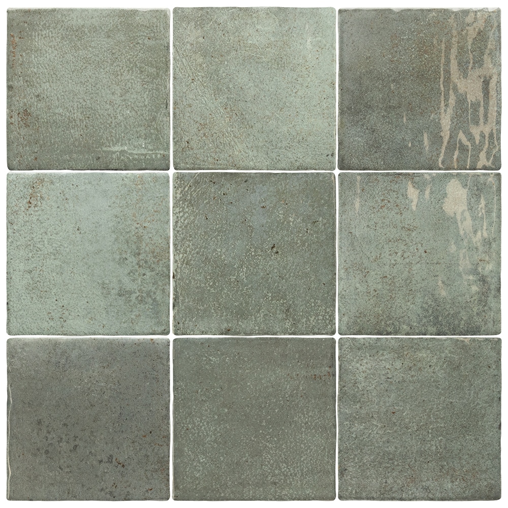 The Tile Life SVERT0404OA Sample - Vela Oakmoss 4-in x 4-in Glossy Porcelain Wall Tile