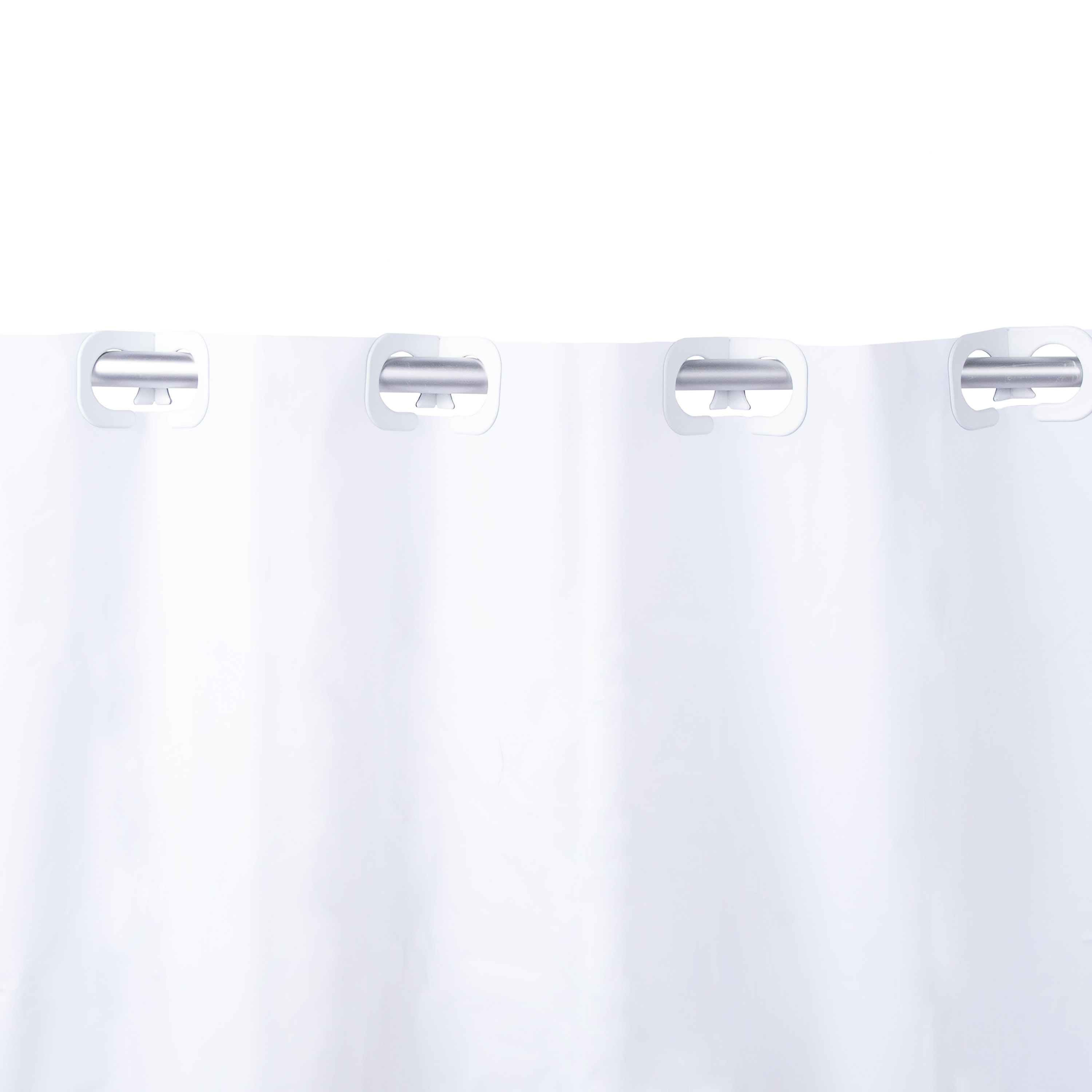 Kenney KN61377 71-in W x 71-in L White Solid EVA/PEVA Shower liner