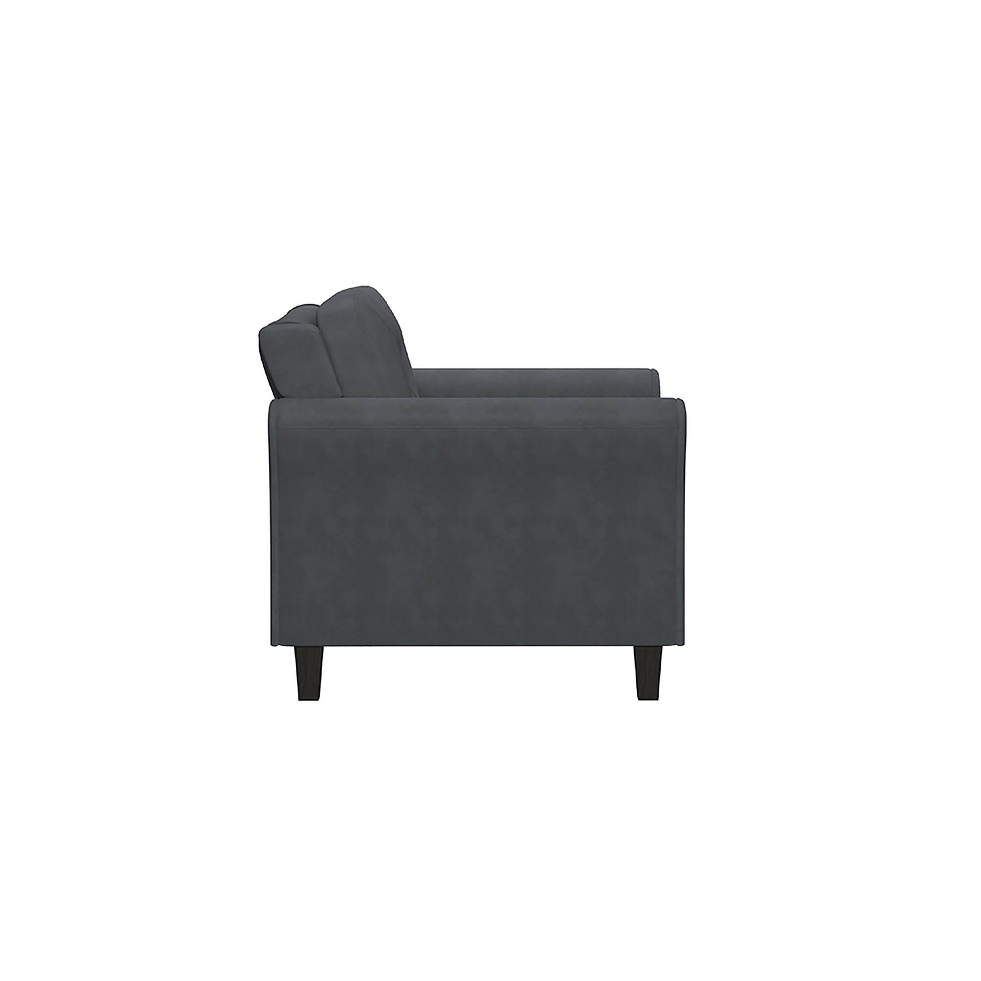 Lifestyle Solutions 78.7-in Casual Black Microfiber 3-seater Sofa