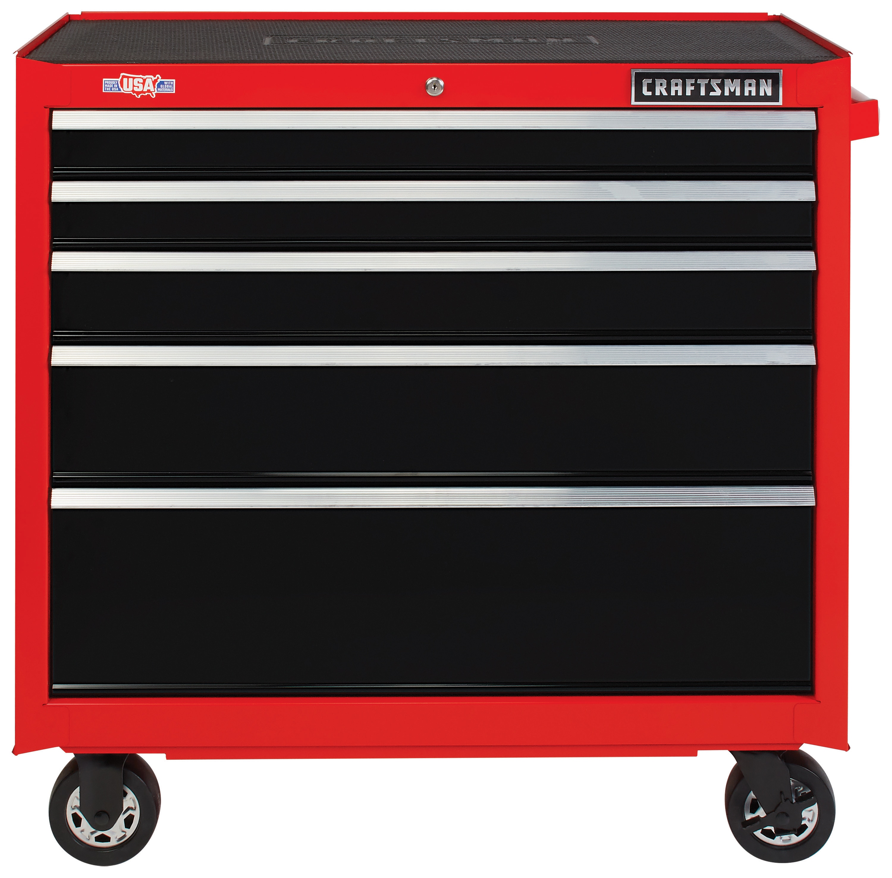 2000 Series 37-in W x 37.5-in H 5-Drawer Steel Rolling Tool Cabinet (Red) | - CRAFTSMAN CMST98223RB