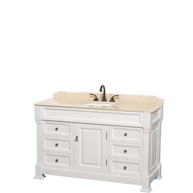 Wyndham Collection Andover 55 In White, Wyndham Collection Andover Vanity
