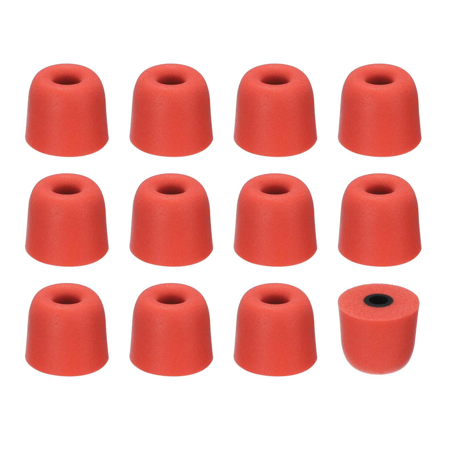 Unique Bargains Memory Foam Earbud Tips (3mm/0.12inch) 12pcs / 6Pairs - Medium Ear Bud Replacement Tips Noise Isolation Ultimate Comfort Secure Fit Buds for Earphones Earplugs Red
