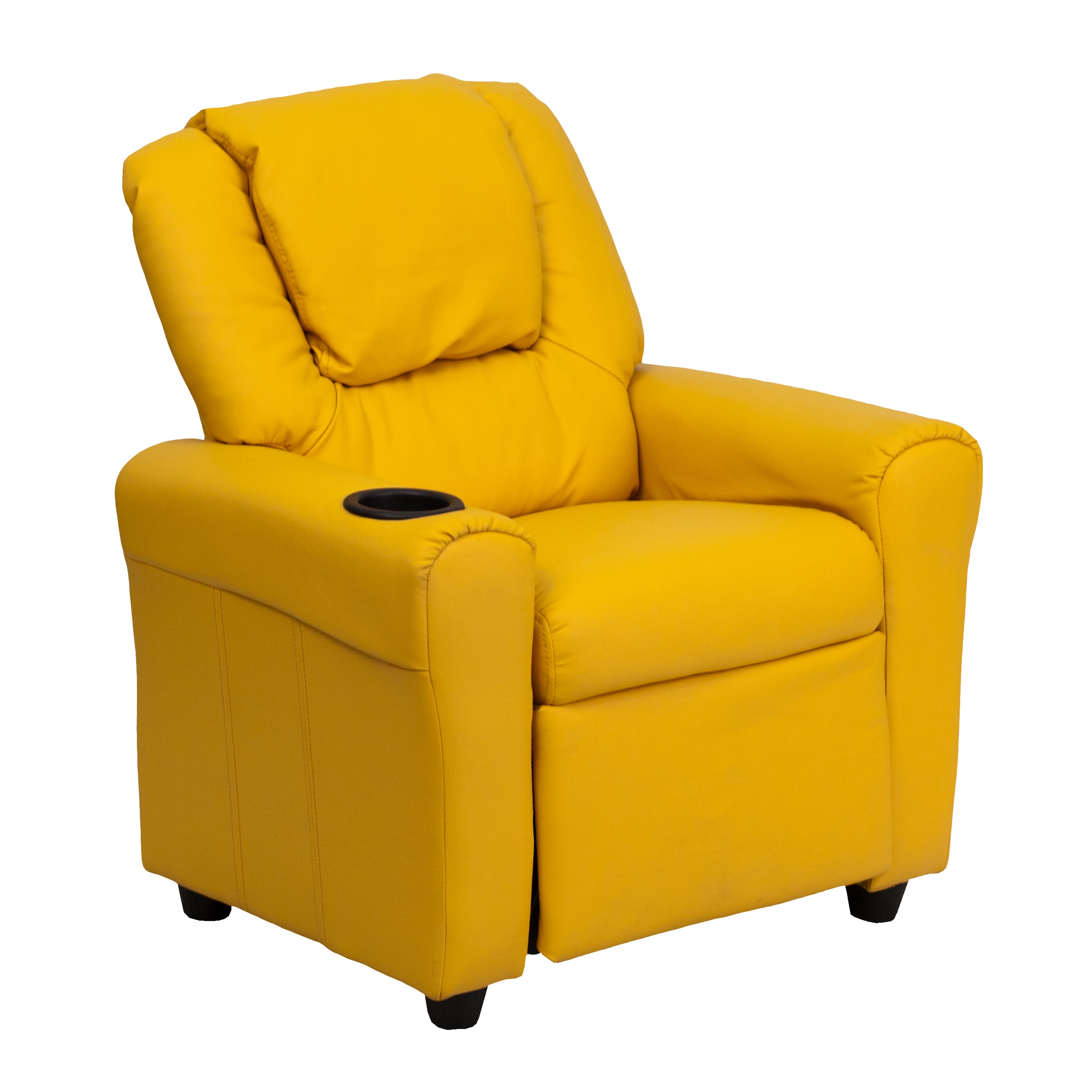 Flash Furniture 847254019071 27-in Yellow Vinyl Upholstered Kids Accent Chair