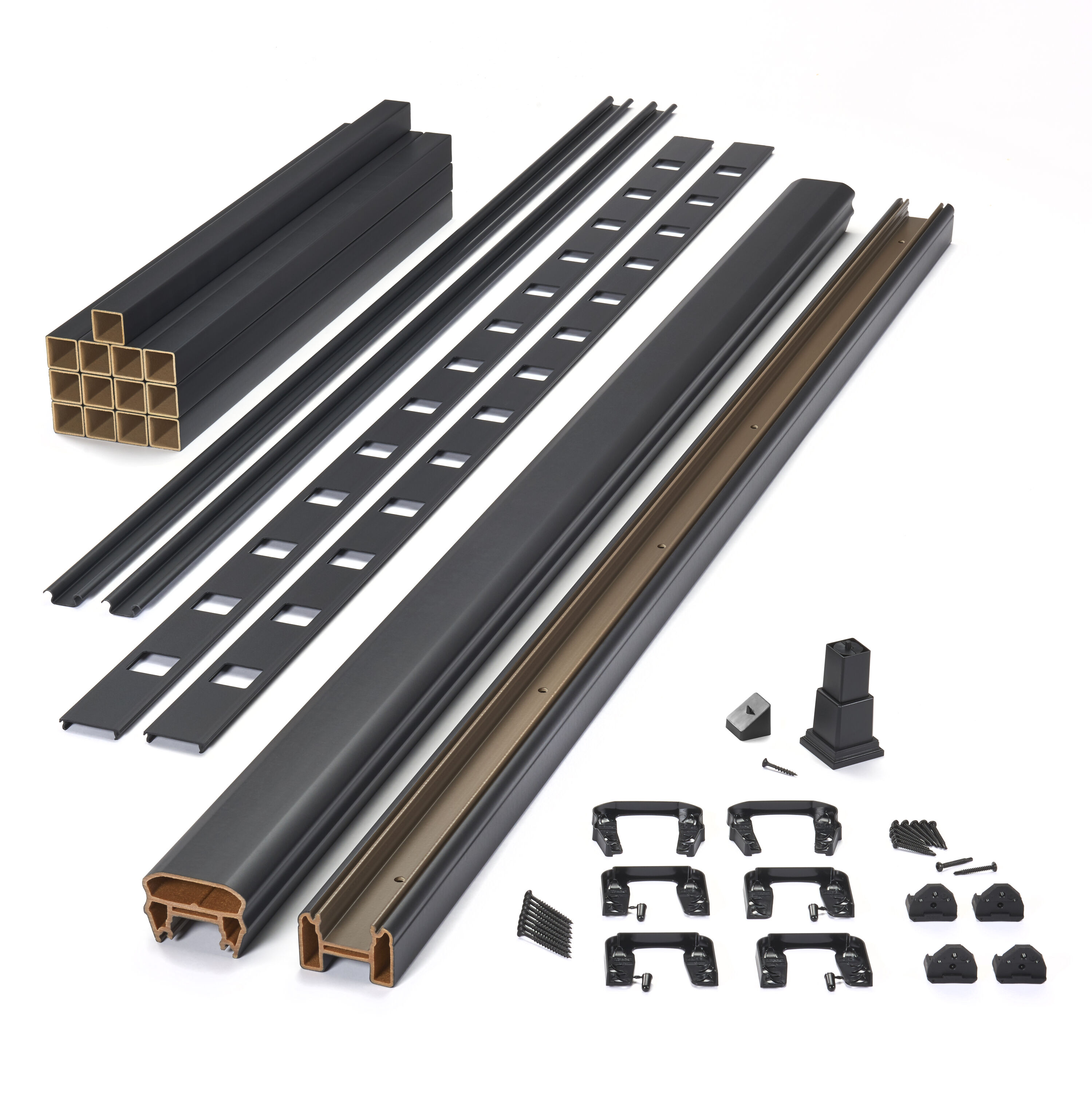 Trex BK0636HRK Transcend 6-ft x 36-in Charcoal Black Composite Deck Rail Kit