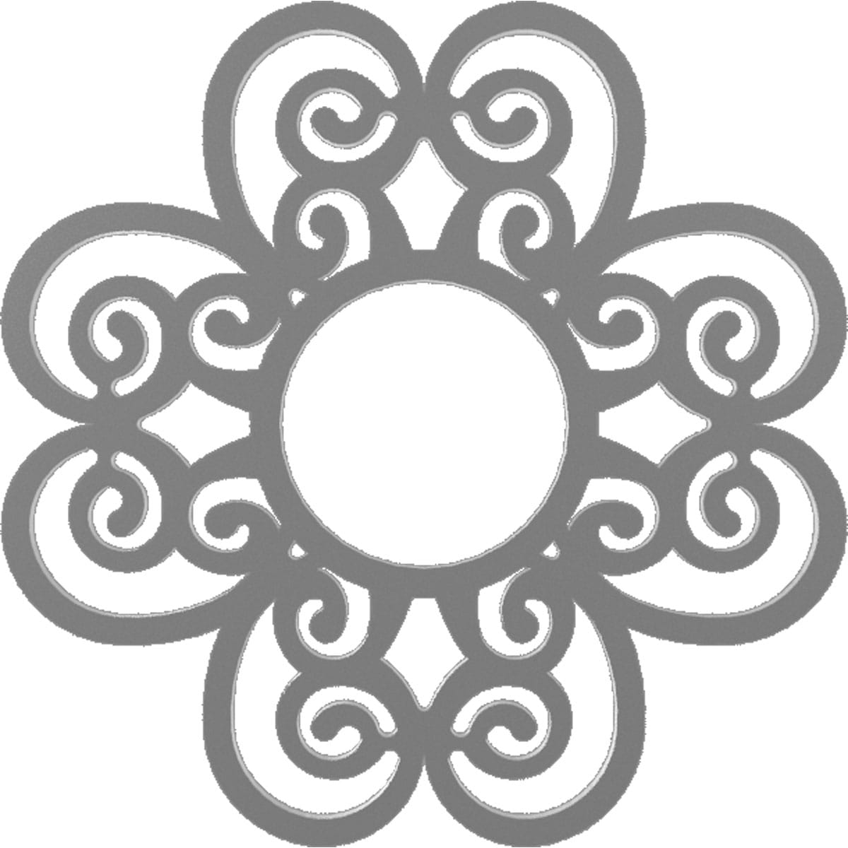 Ekena Millwork CMPP30COSNI Cohen 30-in W x 30-in L Contemporary Painted Nickel PVC Whole Ceiling Medallion