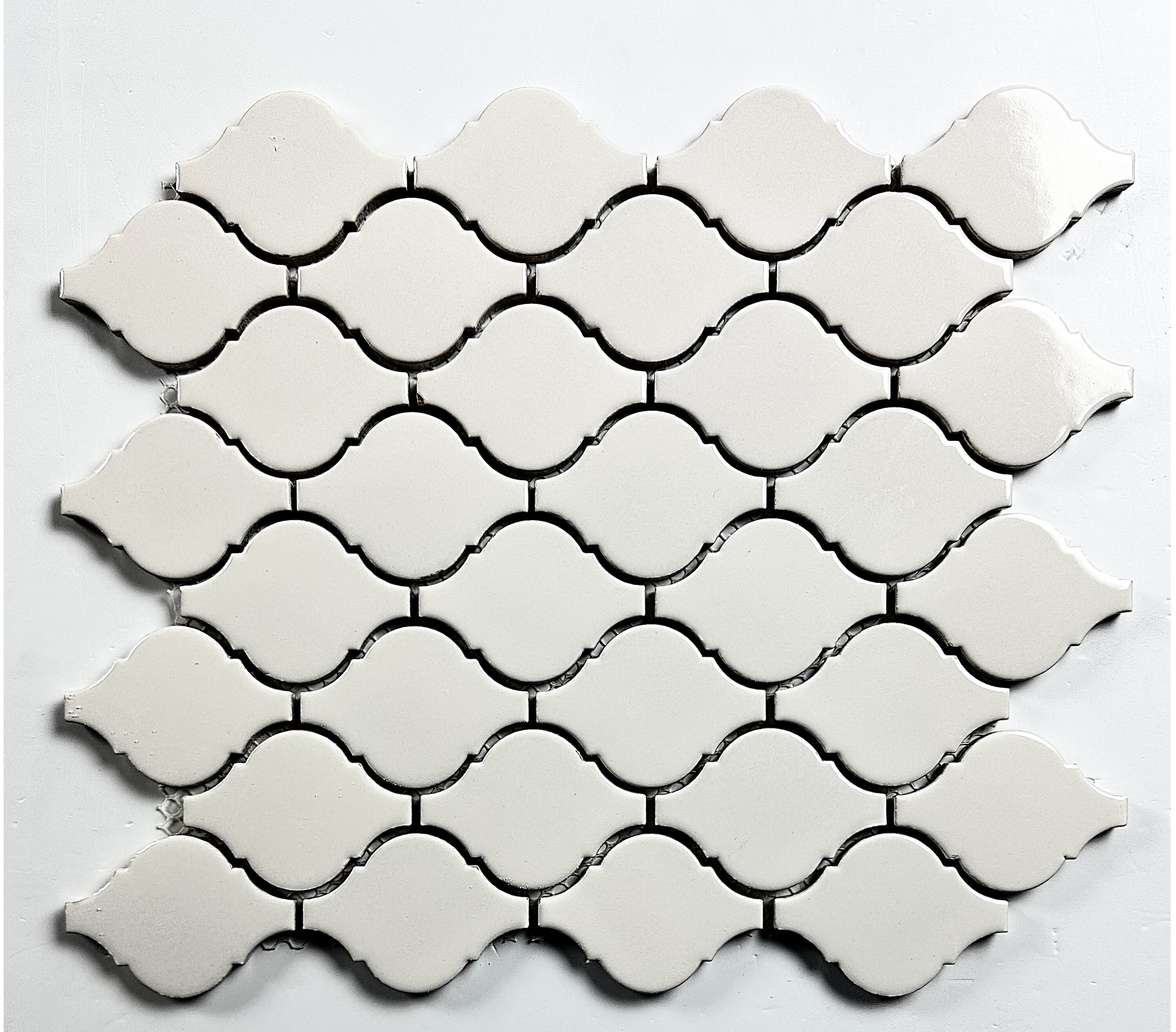Abolos LWSPRE5858-IV Monet White 10-in x 11-in Glazed Porcelain Patterned Arabesque Mosaic Floor and Wall Tile ( 21-sq ft Carton )