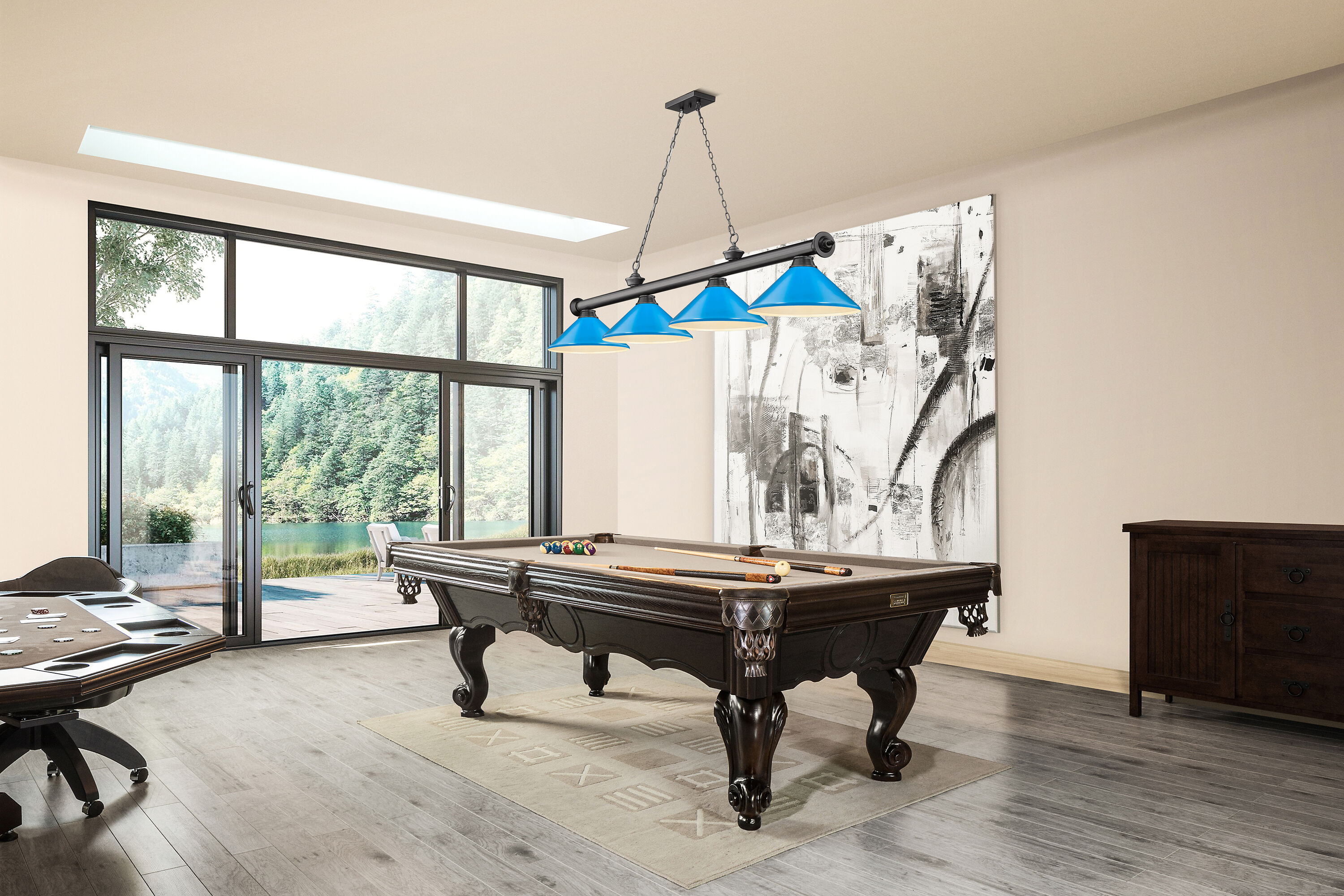 Z-Lite 2306-4BP-MEB Pool-Table-Lighting - View #7