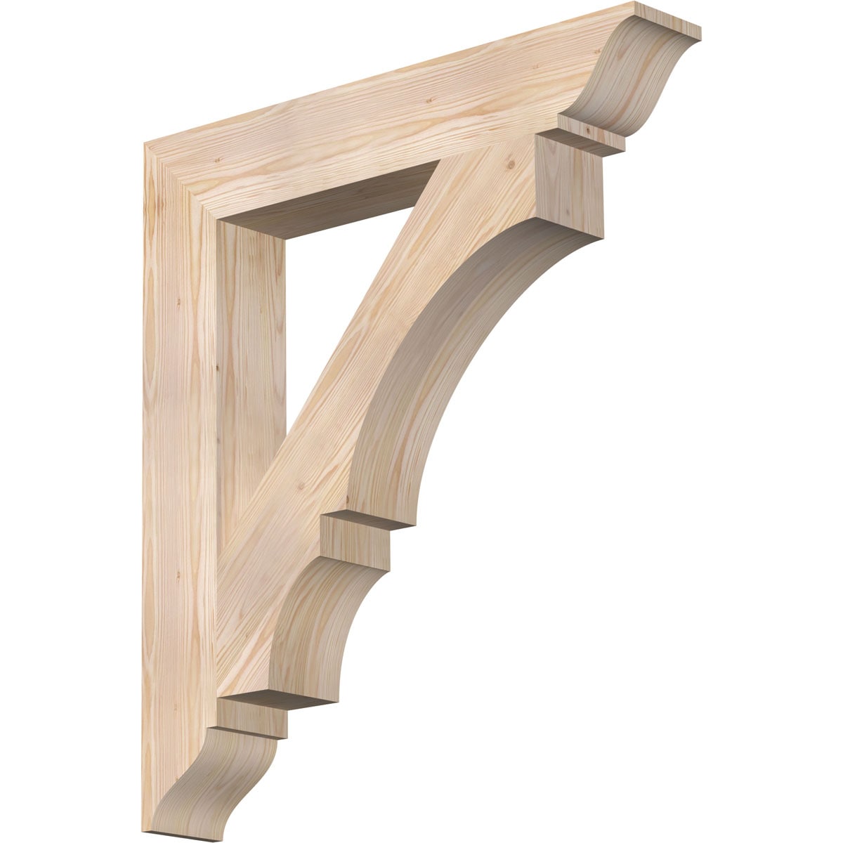 Ekena Millwork BKT06X34X38BOA01SDF Balboa traditional smooth 5-1/2-in x 34-in x 38-in Douglas fir Brown Wood Standard bracket