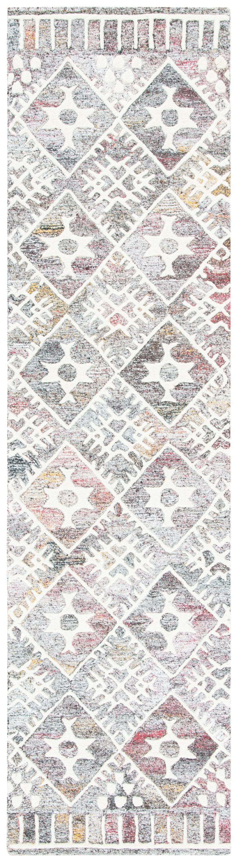 Safavieh ROS803Q-29 Roslyn Valeriya 2 x 9 (ft) Tufted Polyester Red/Ivory Rectangular Indoor Abstract Bohemian/Eclectic Runner rug