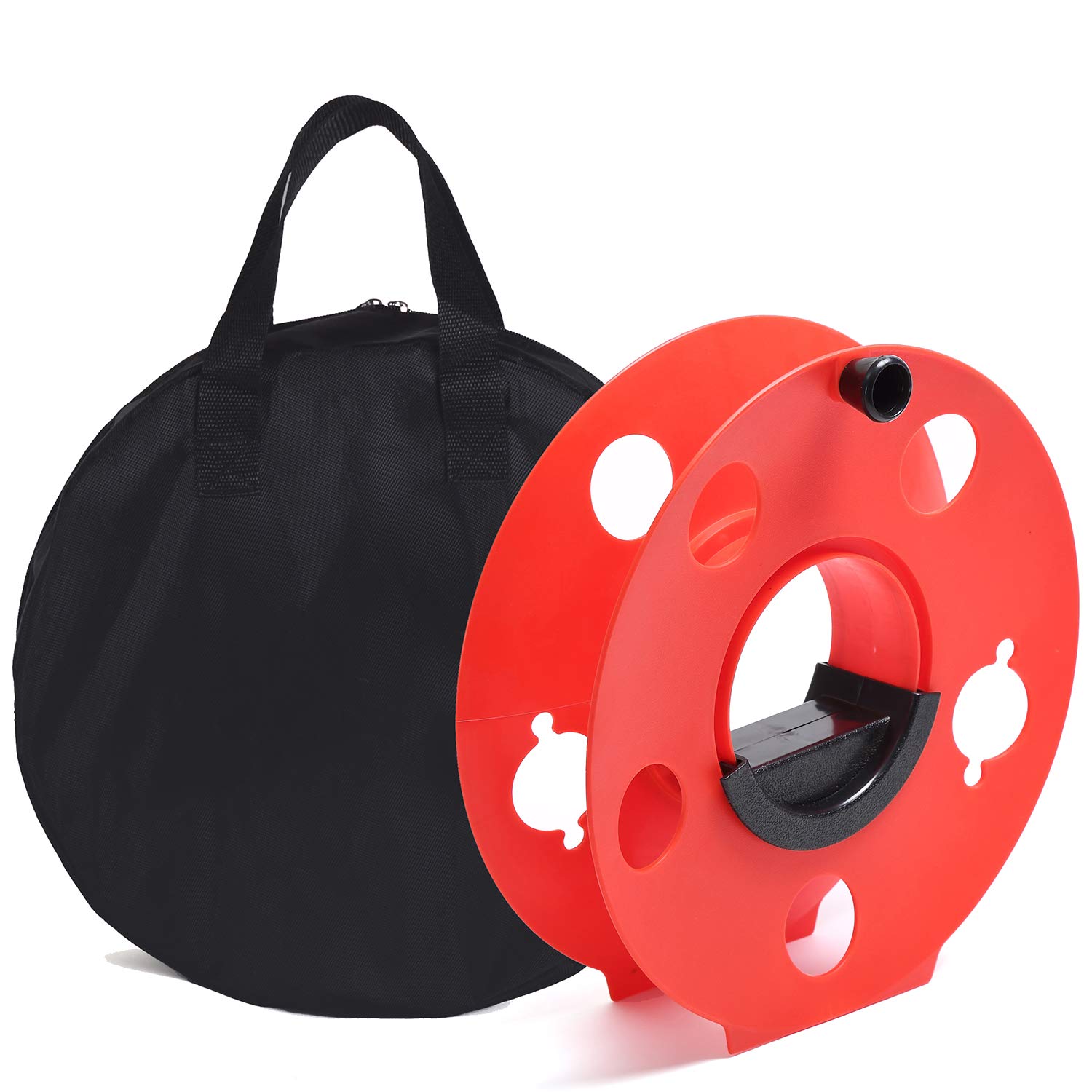 KHKFY  Heavy Duty Impact Resistant Plastic Extension Cord Storage Reel with Bag 100 Feet Durable Lightweight Portable for Outdoor Projects and