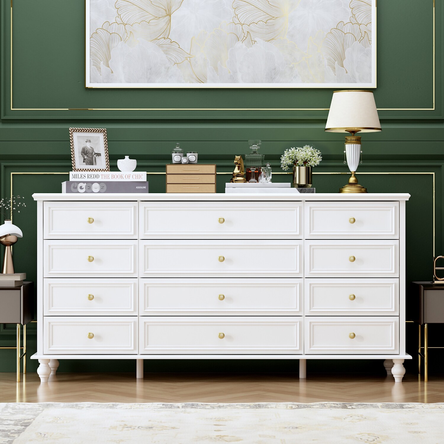 Fufuandgaga White 12 Drawer Double Dresser In The Dressers Department At