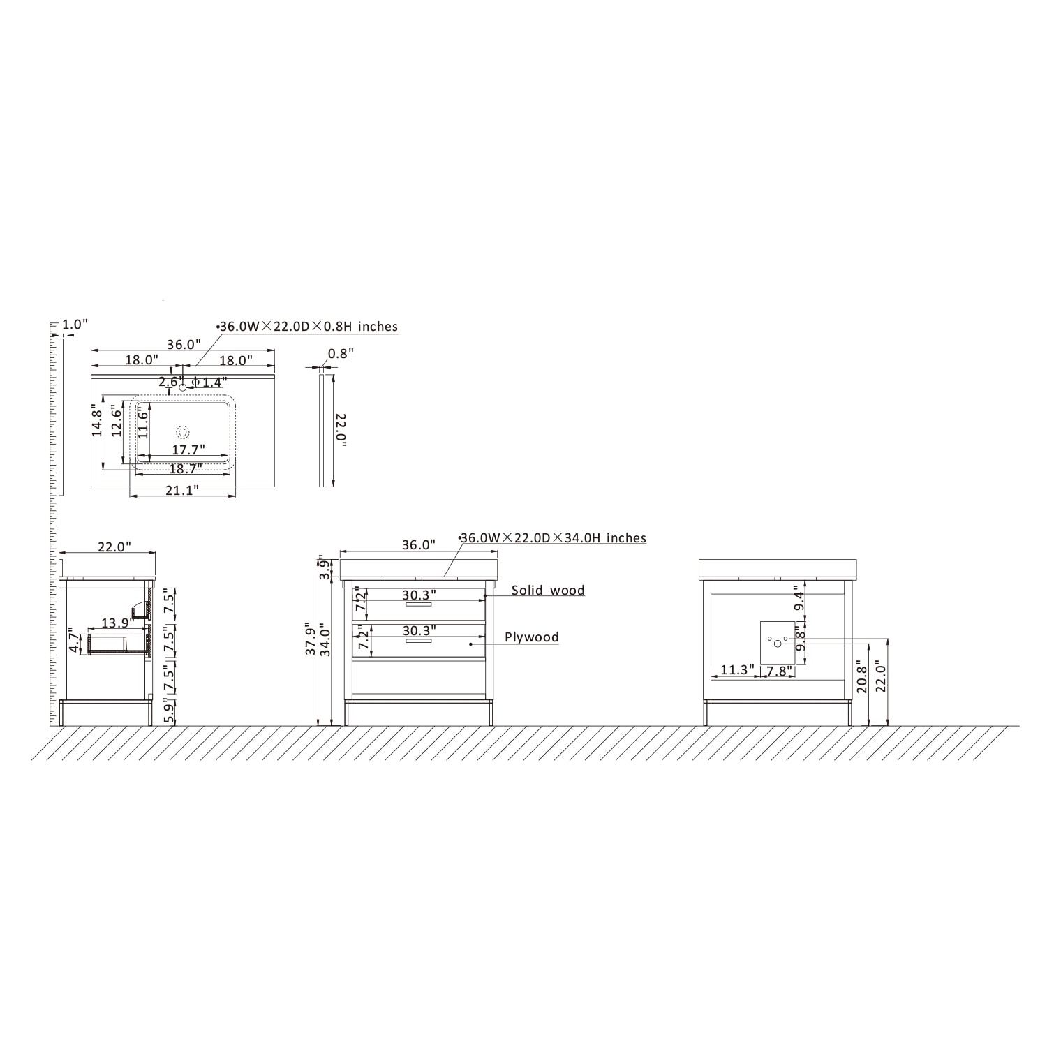 Altair 545036-BR-AW Bath-Vanity-Combo - View #10