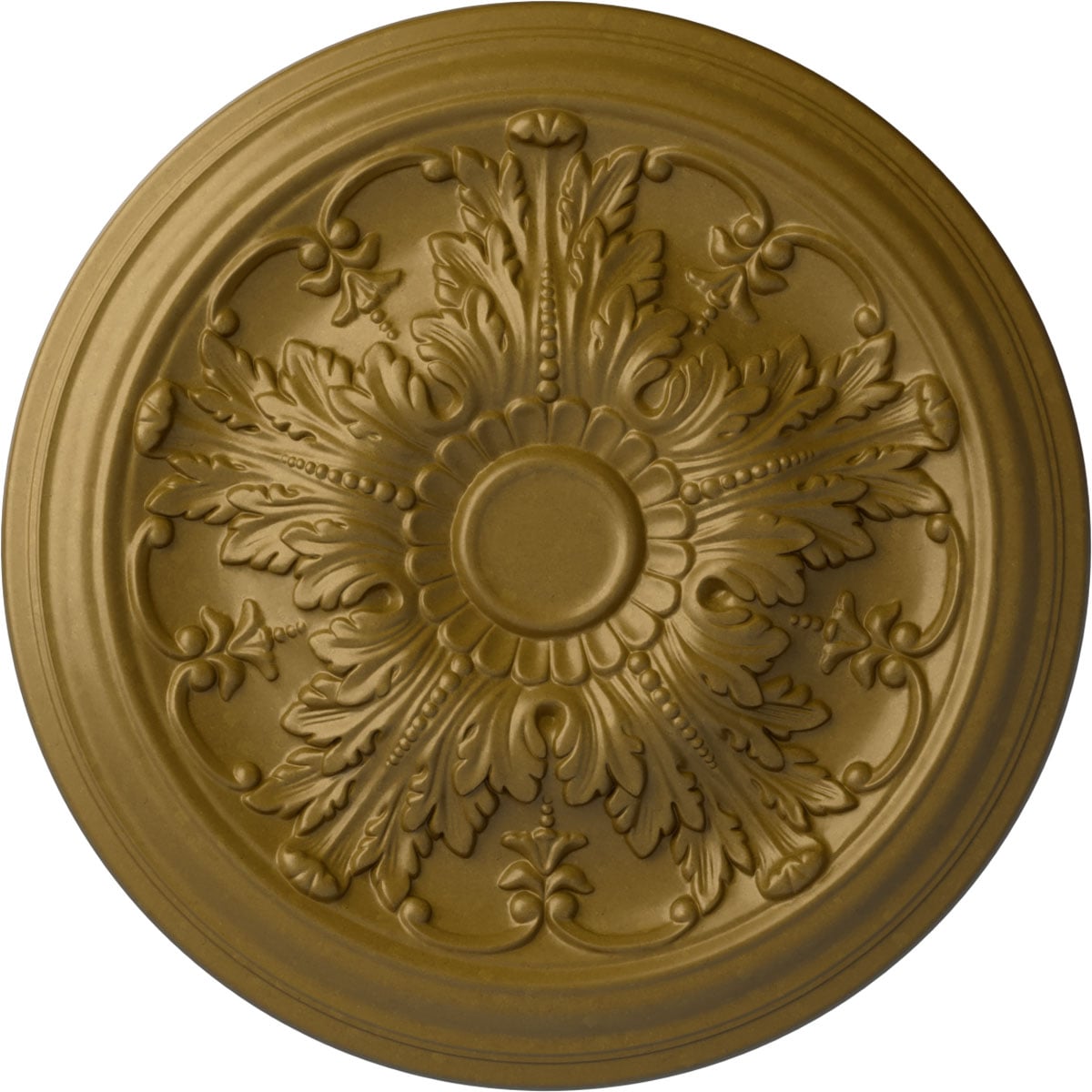 Ekena Millwork CM20DAGLS Damon 20-in W x 20-in L Painted Gold Polyurethane Whole Ceiling Medallion