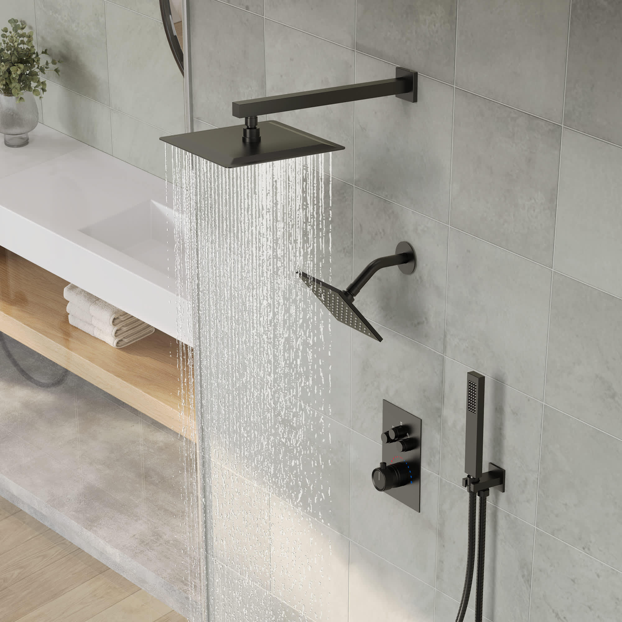 EVERSTEIN SFS1003A-BK12 Tub-Shower-Faucets - View #13
