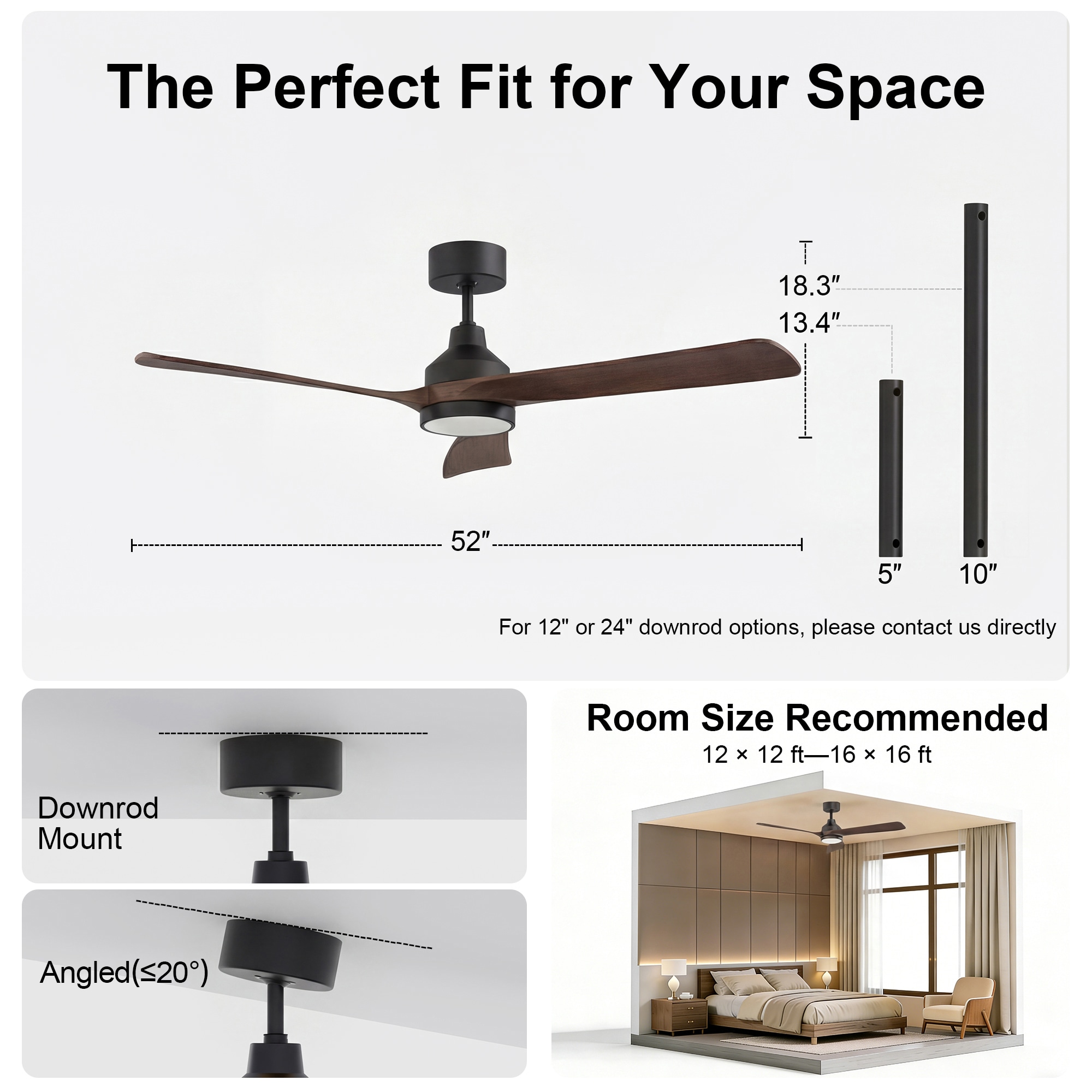 GreenEver CFL-0001-BW Ceiling-Fans - View #4