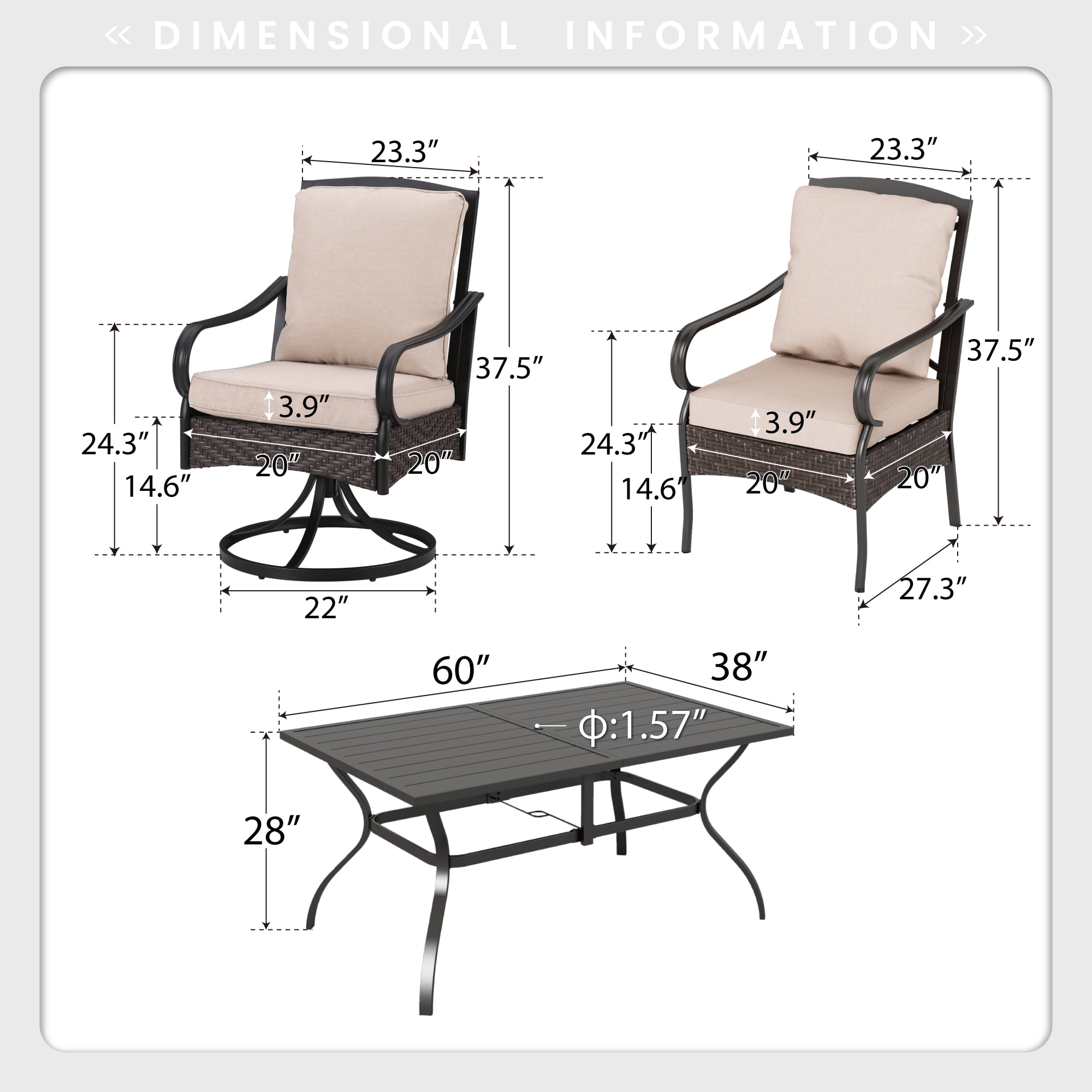 Sunshine Valley TC7-416-326 Patio-Dining-Sets - View #12