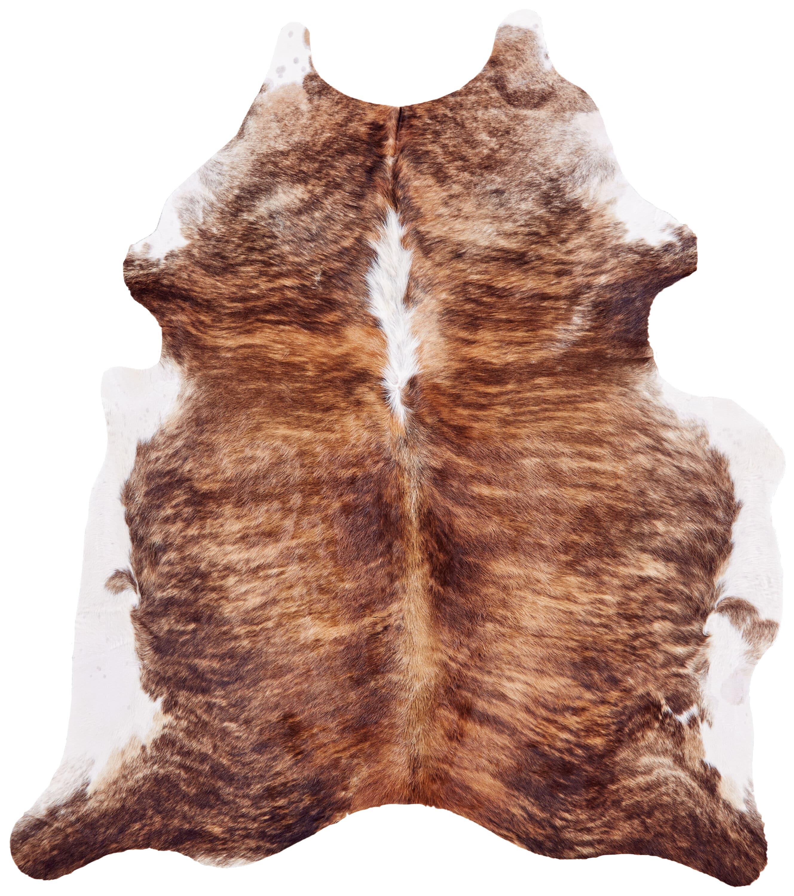 Room Envy ARGRCOWHEXOLHTQ02 6 x 7 (ft) Loomed Cowhide Brown/Tan/White Irregular Indoor Animal print Area rug
