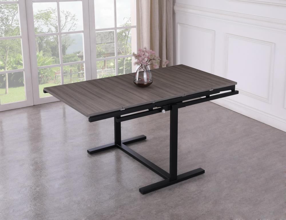 Chintaly Imports 8473-DT-GRY-VNR Dining-Tables - View #2