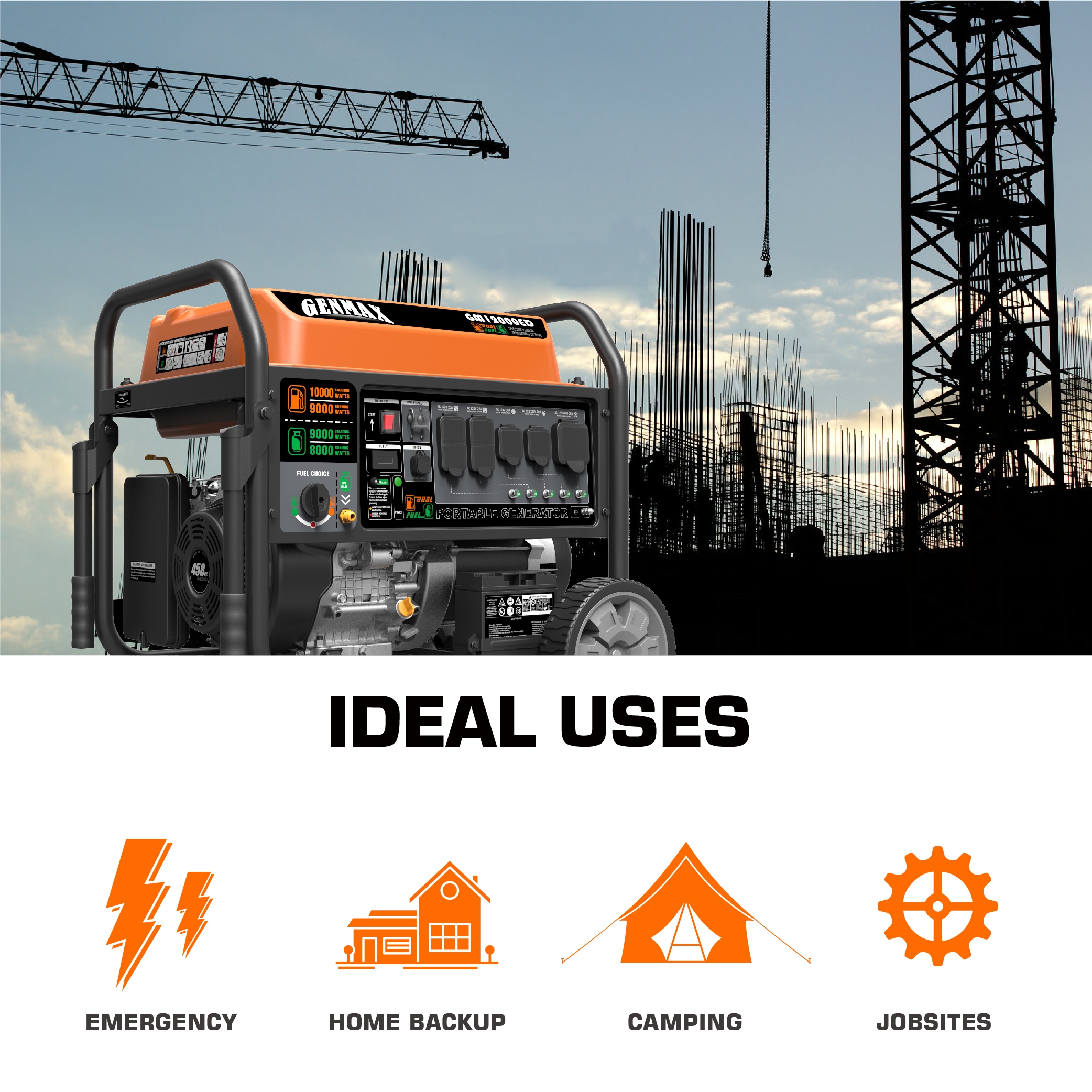 GENMAX GM12000ED Inverter-Generators - View #7