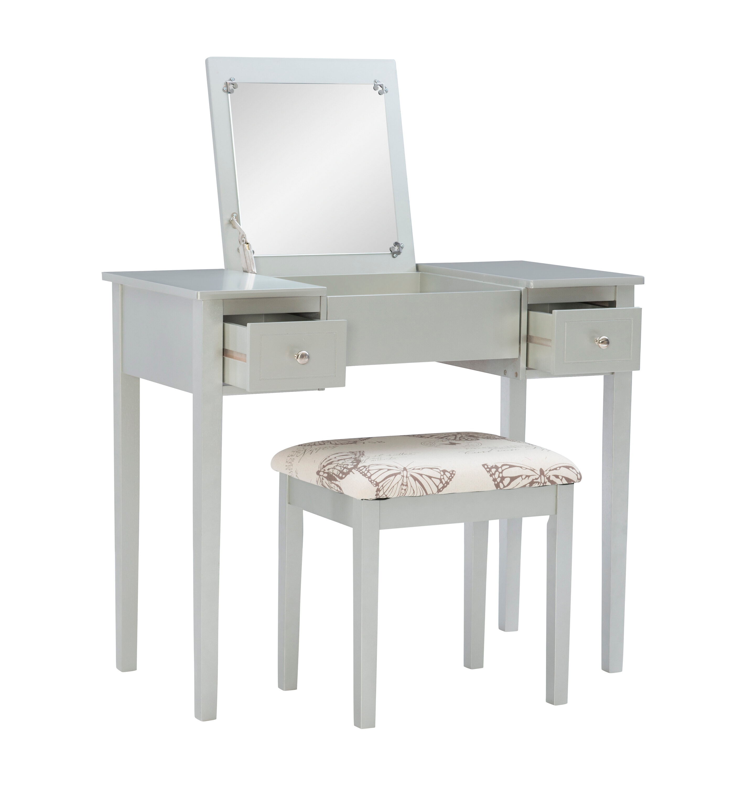 Linon 98135SIL01 Bedroom-Vanities - View #2