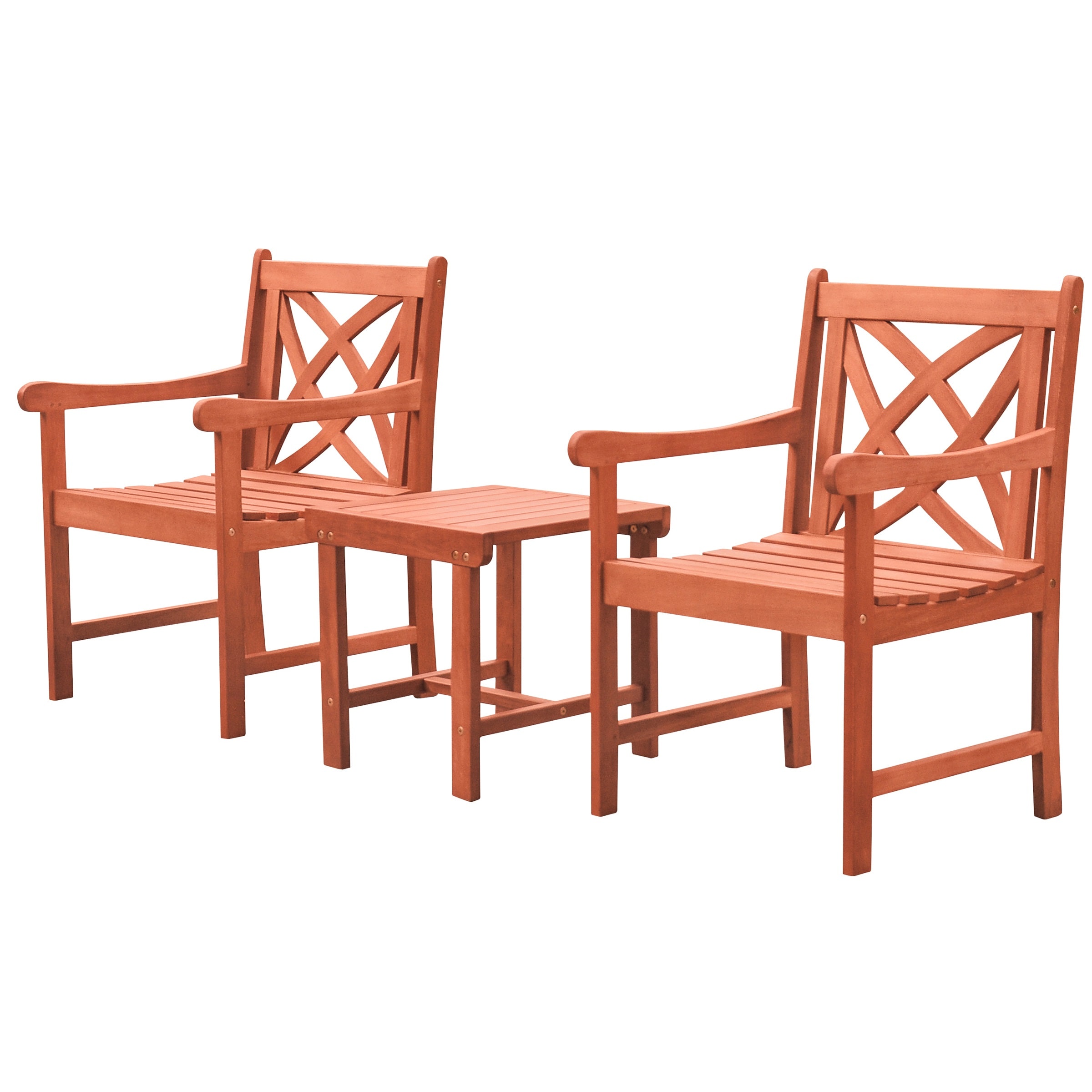 AZEN M1802SET6 Malibu 3 -Piece Patio Conversation Set