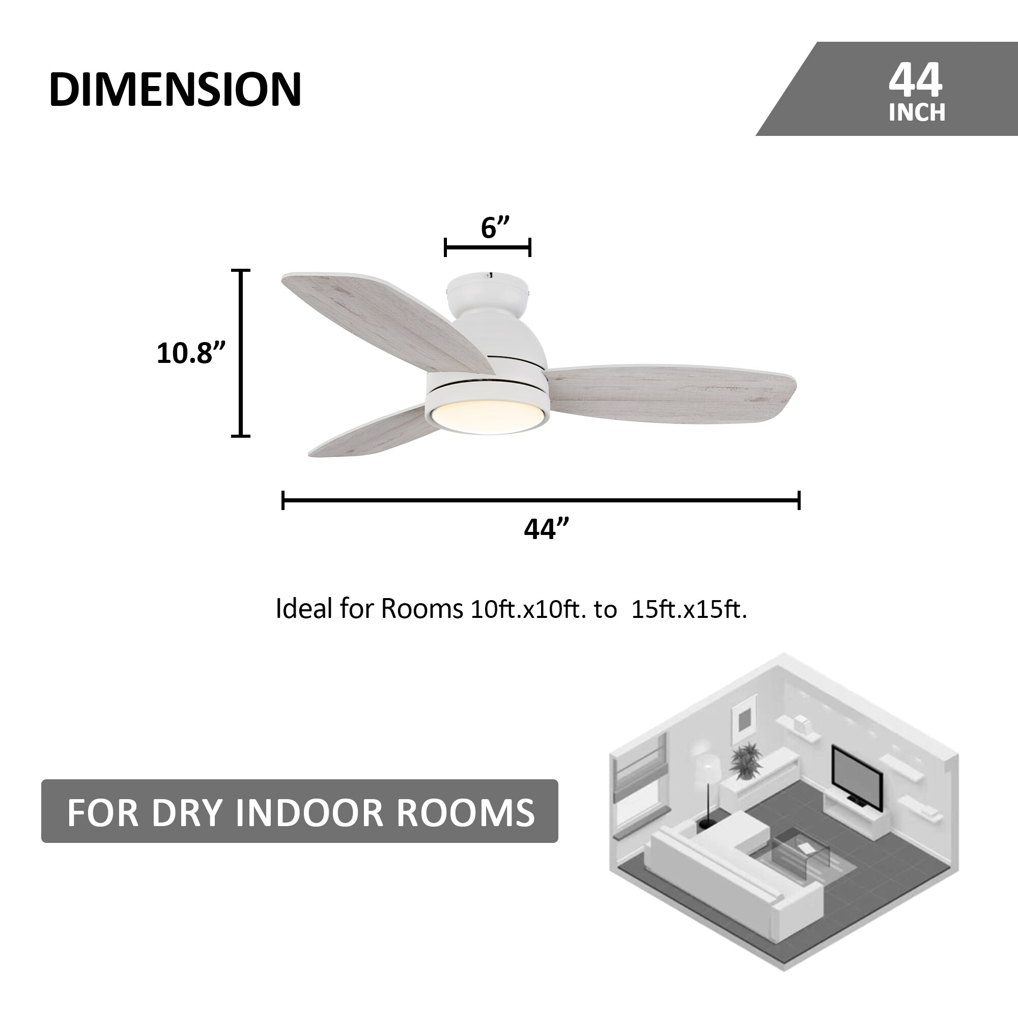 CARRO USA LCFR443Q5-L11-WP-FM Ceiling-Fans - View #9