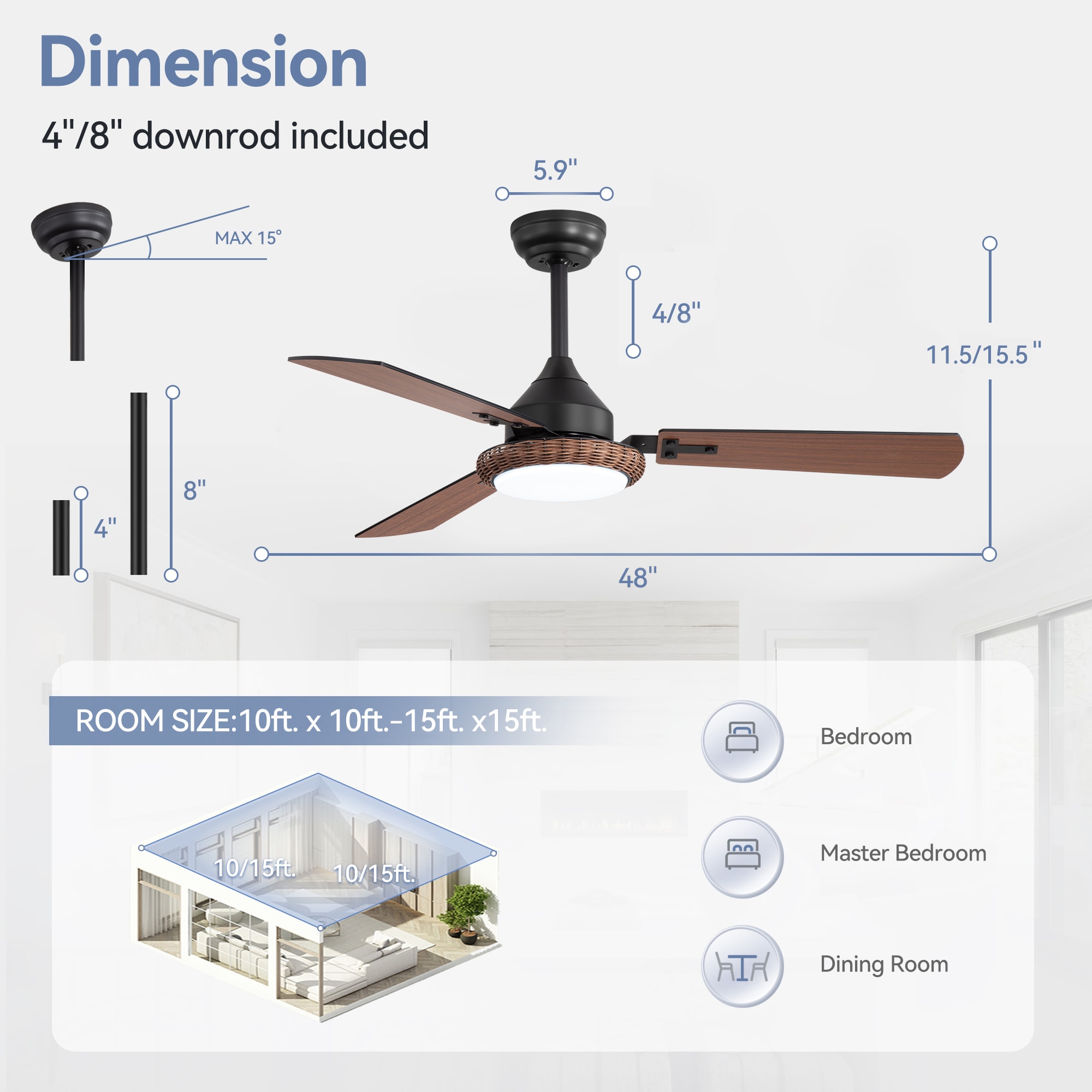 Breezary 32016-BR Ceiling-Fans - View #11