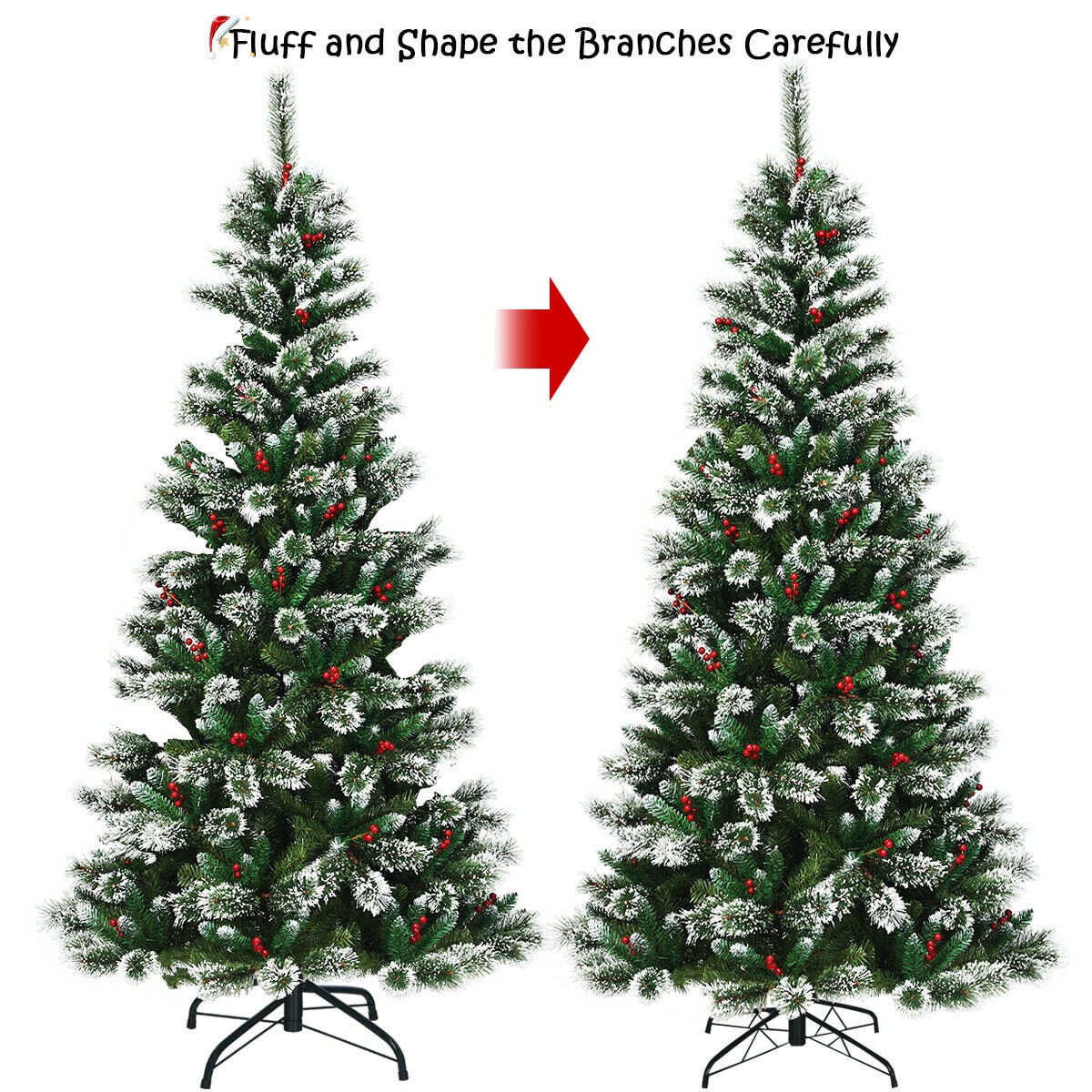 WELLFOR CM-HWY-22802 Artificial-Christmas-Trees - View #3