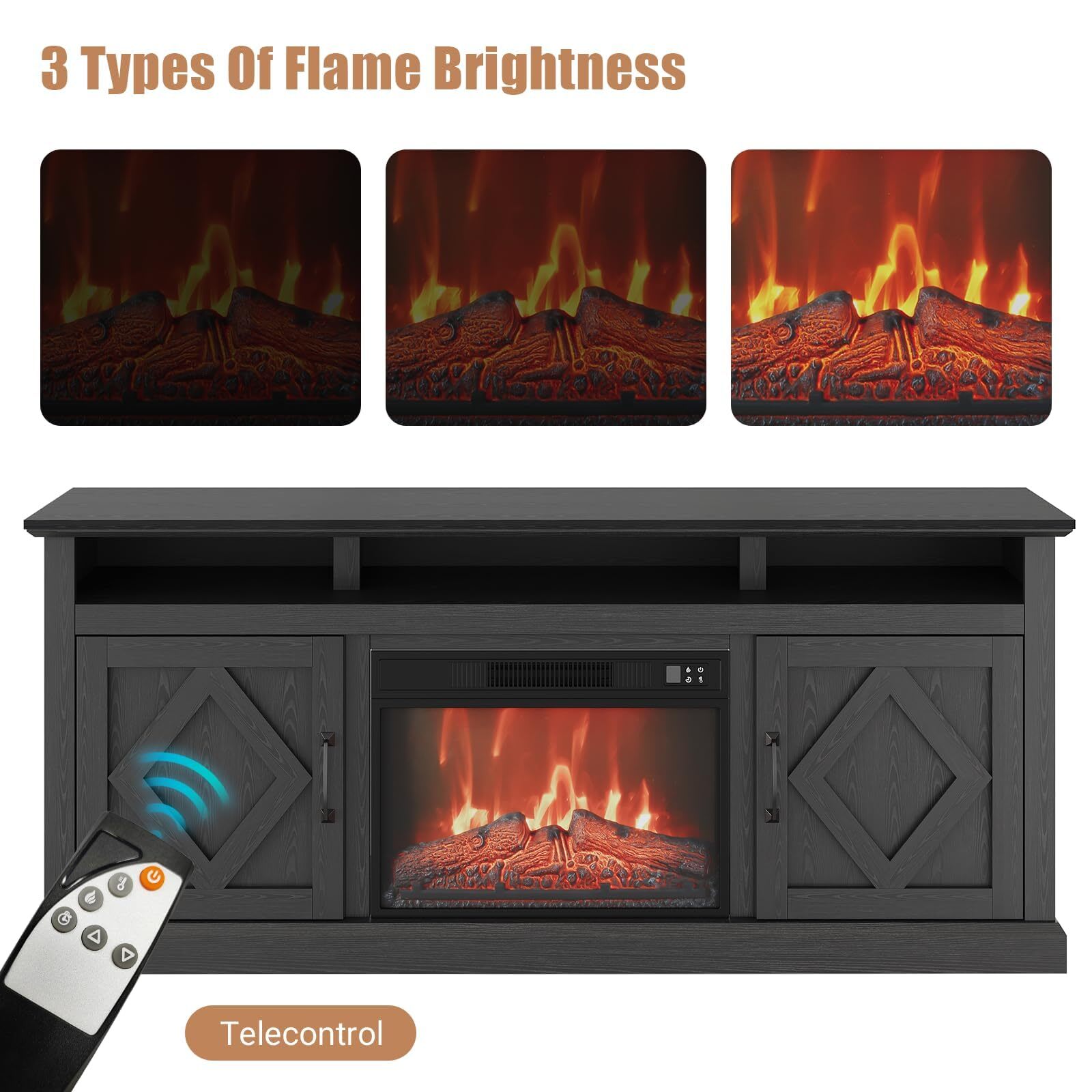 Qeetex VGX-PHK-337SUNNK Electric-Fireplaces - View #3