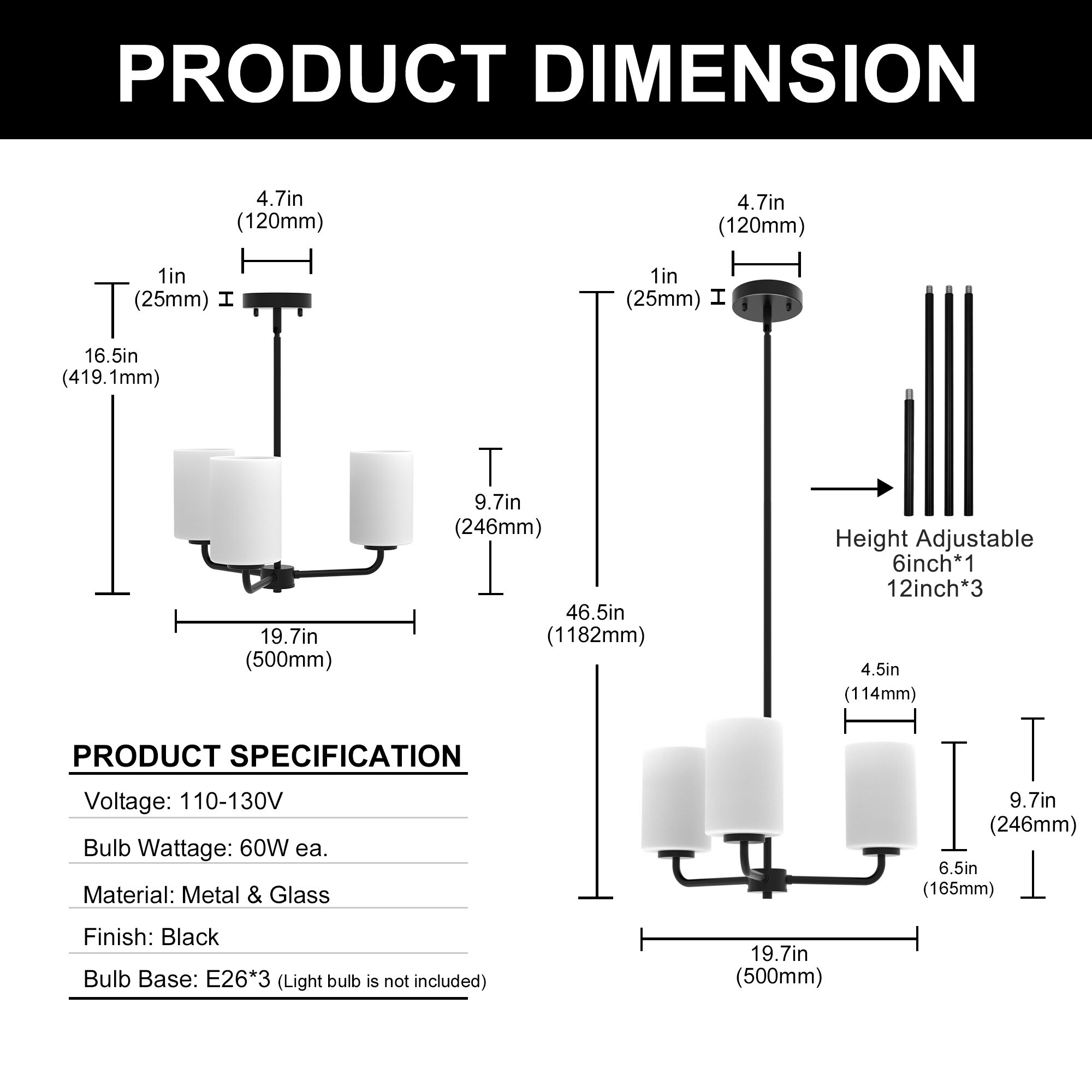YANSUN LA-ZY-BX11301CBL-11 Pendant-Lights - View #4