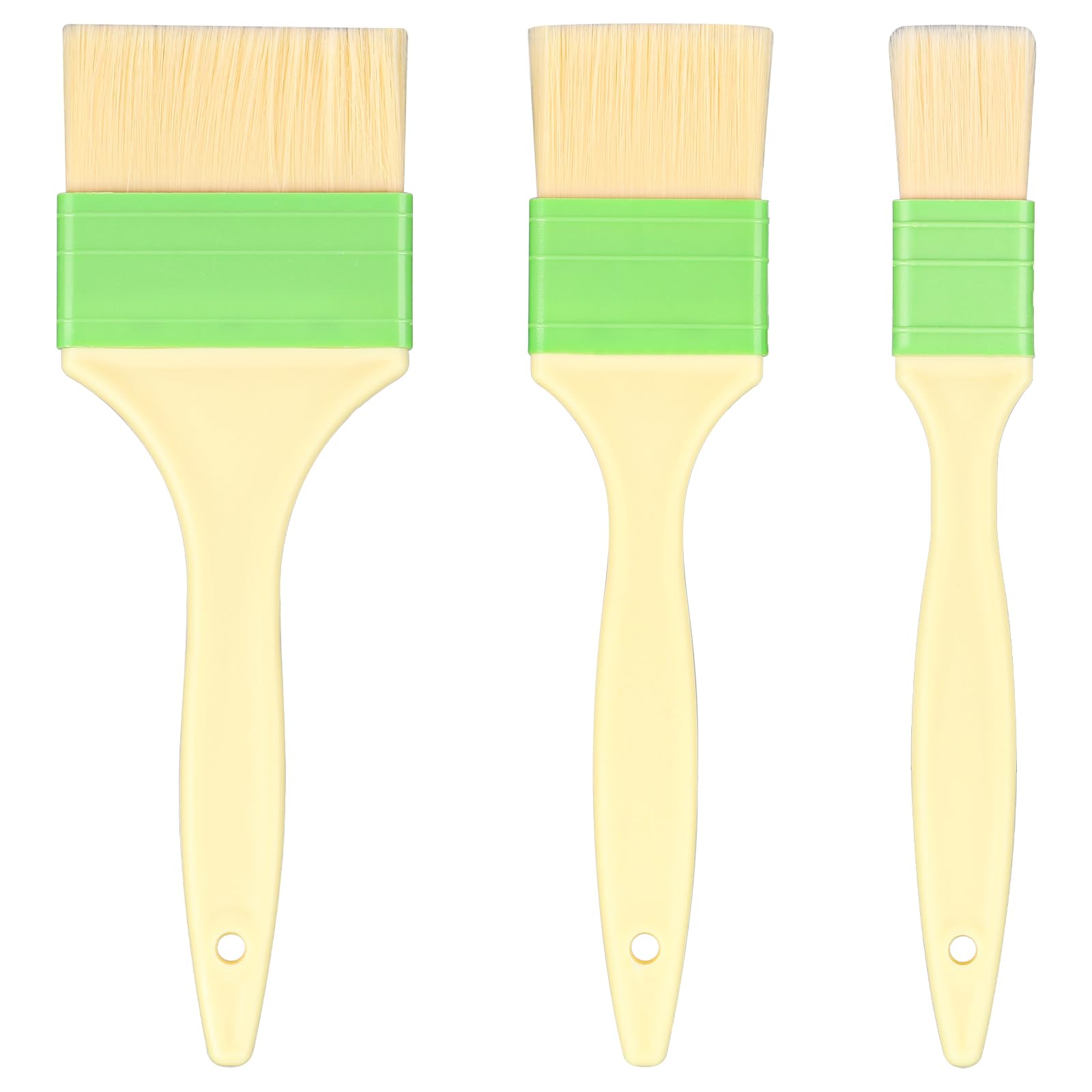 Aoibox  3 Piece Basting Pastry Brush Set 3 in 2 in and 1 2 in Sizes 10000 Bristle Density for Marinade Sauce Egg Wash BBQ