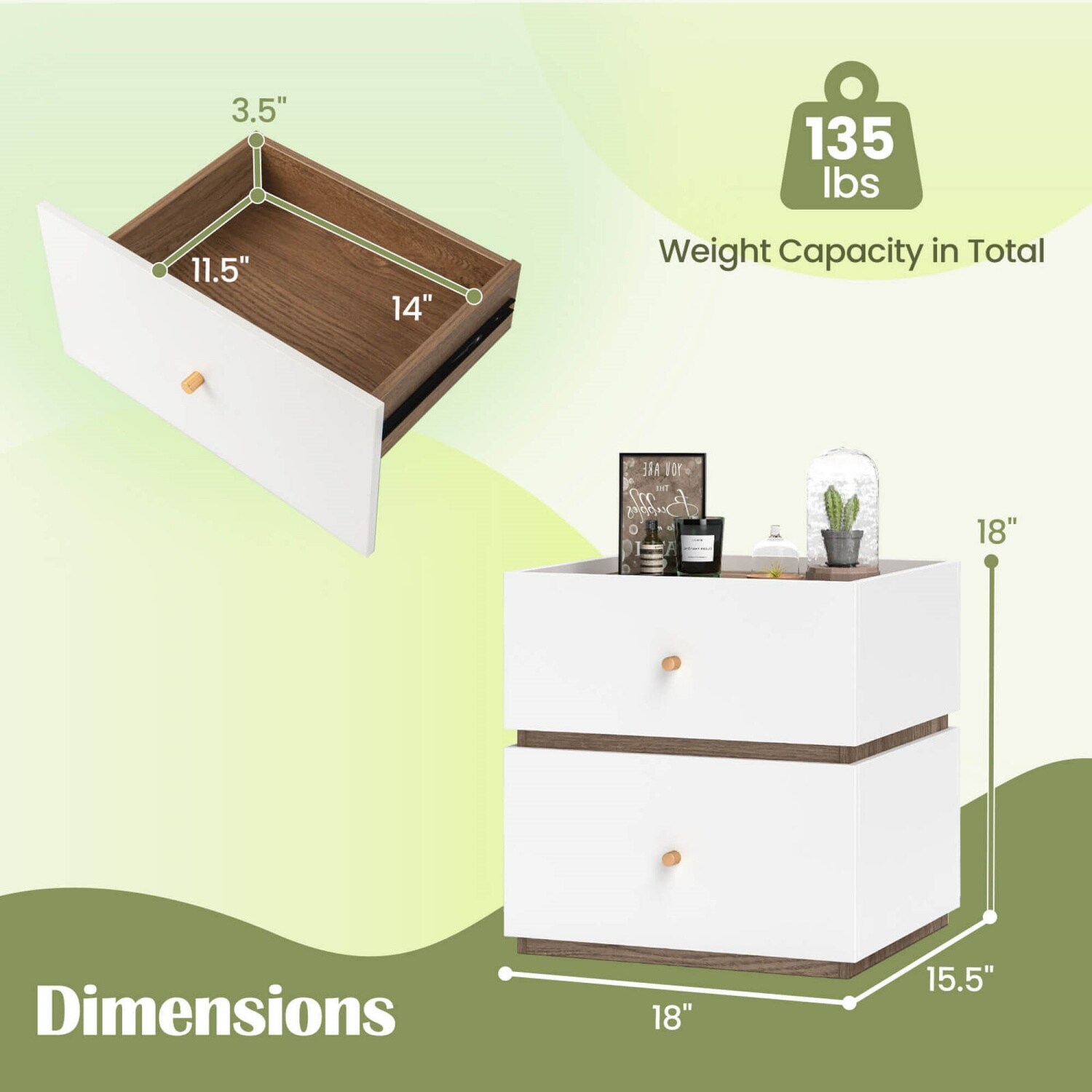 Costway CSHY004210 nightstands - View #3